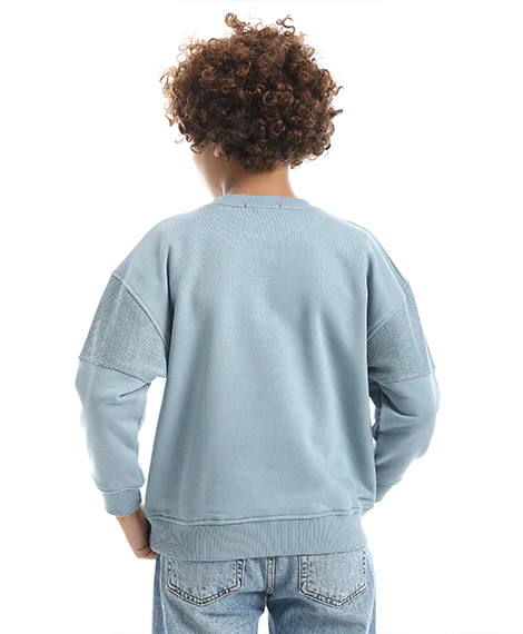 Boy Oversize Fit Crew Neck Printed Sweatshirt - Image 2