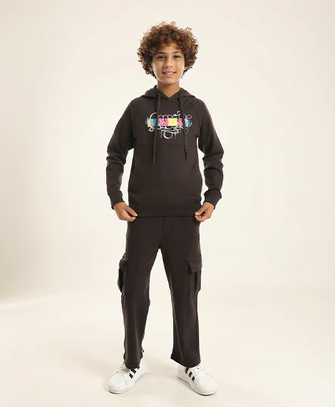 Boys' "Creative" Graffiti Print Two-Piece Set