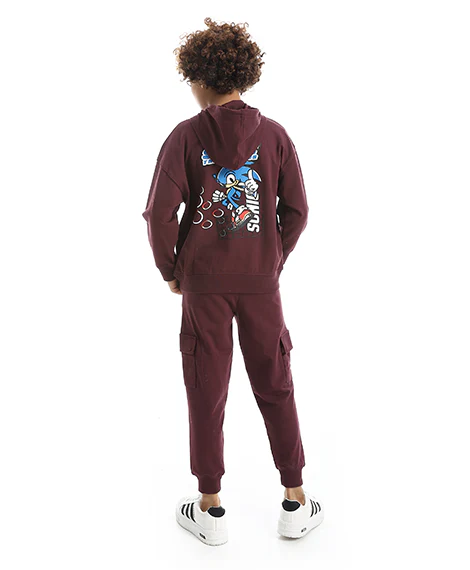 Boys' Sonic the Hedgehog Graphic Hoodie & Cargo Joggers Set - Image 2