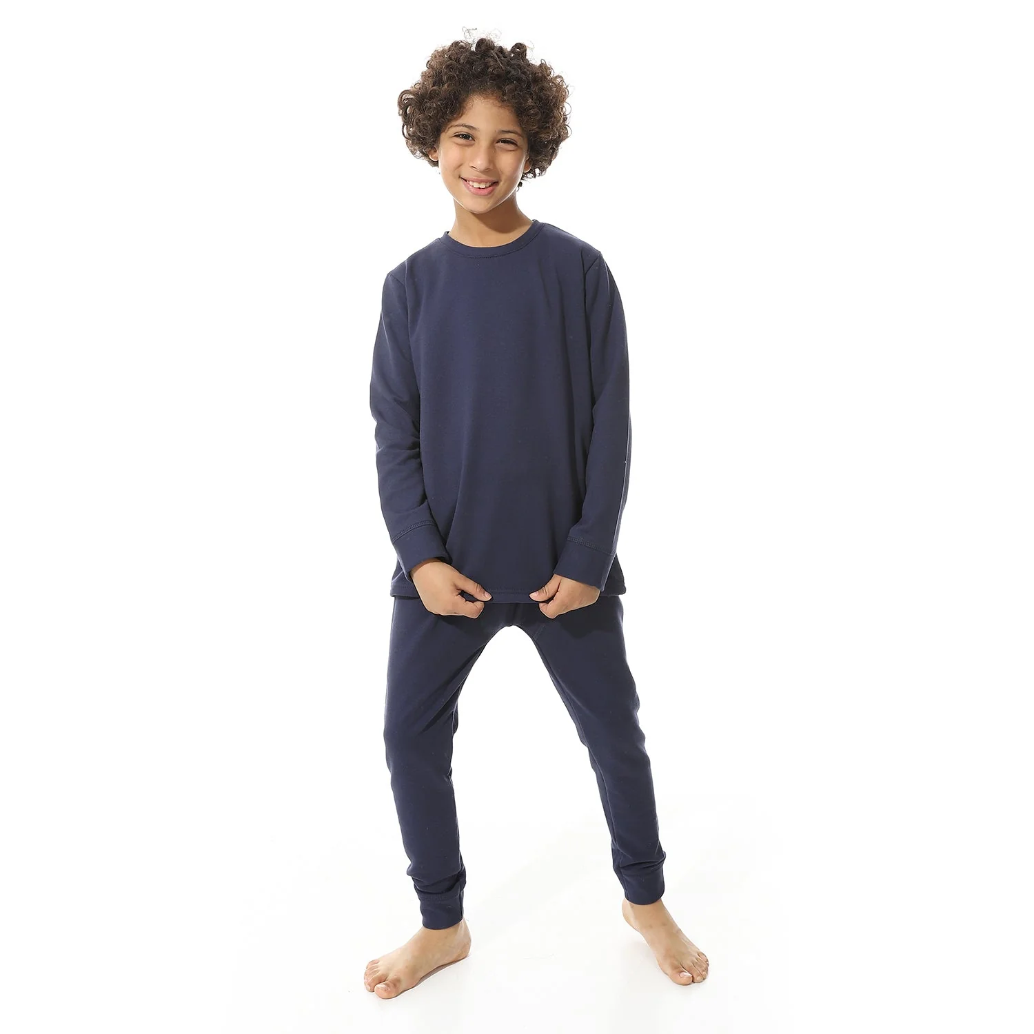 Boys Thermal Set Padded inside - Navy - Image 3