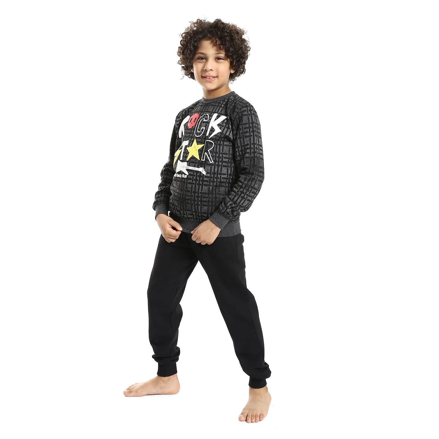 BoysWinter Pajamas - Black - Image 4
