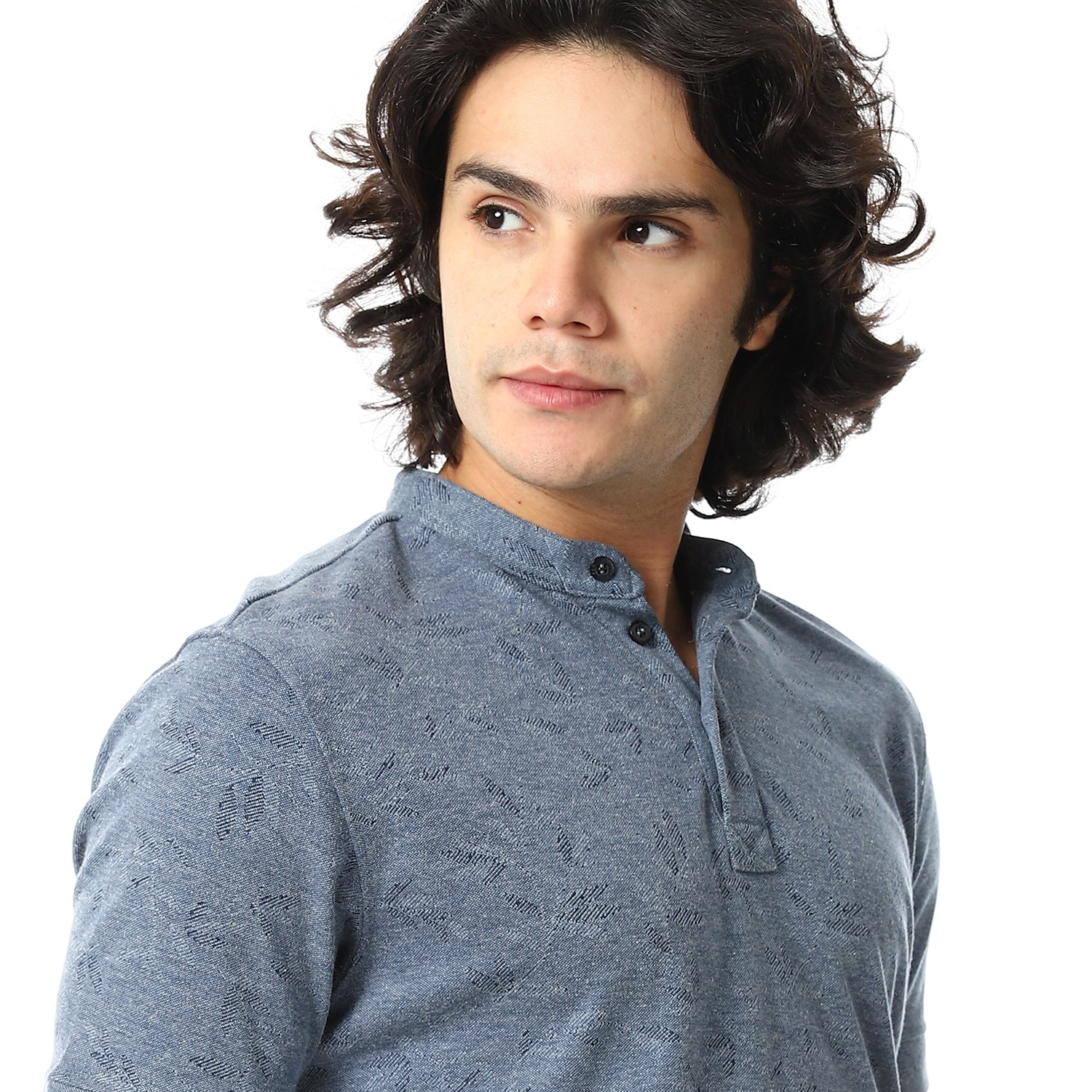 Classic Cotton Polo T-Shirt For Men - Navy - Image 2