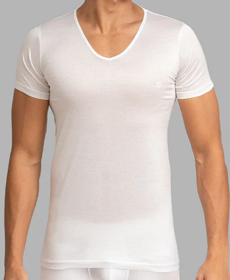 Undershirt (V) Mercerise White