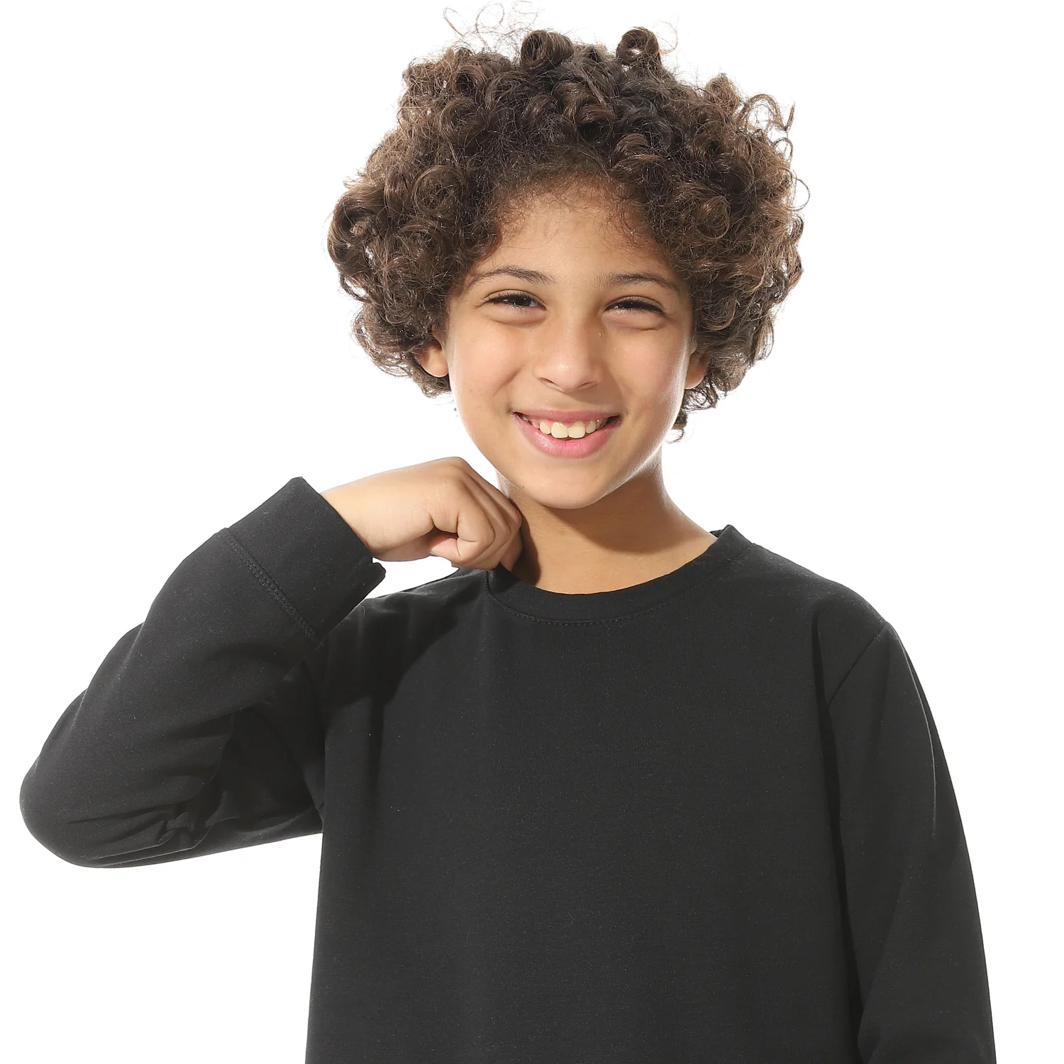 Cozy and Comfortable Thermal Set for Boys Padded Inside - Black - Image 4