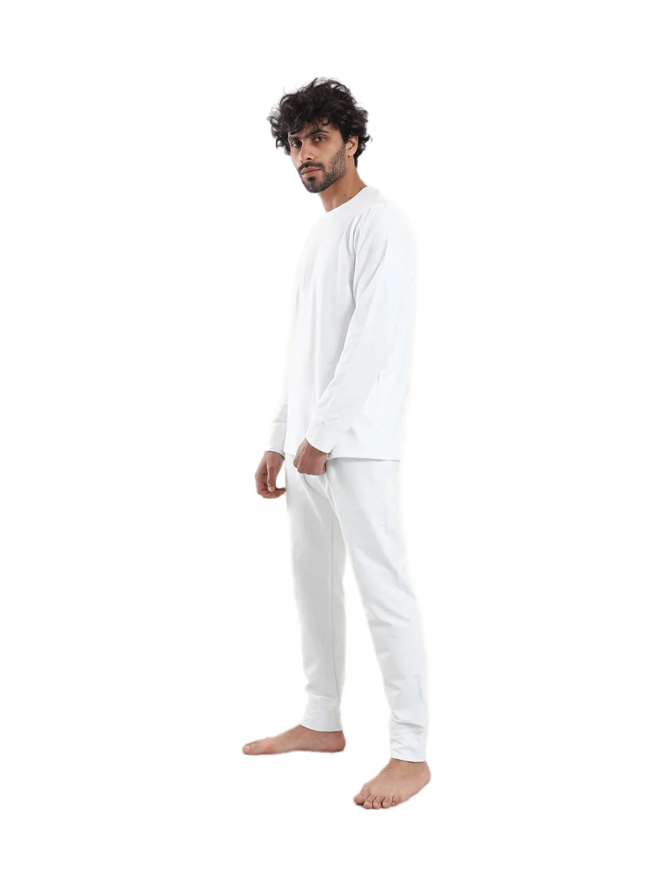 White Padded Thermal Set for Men - Red cotton - Image 2