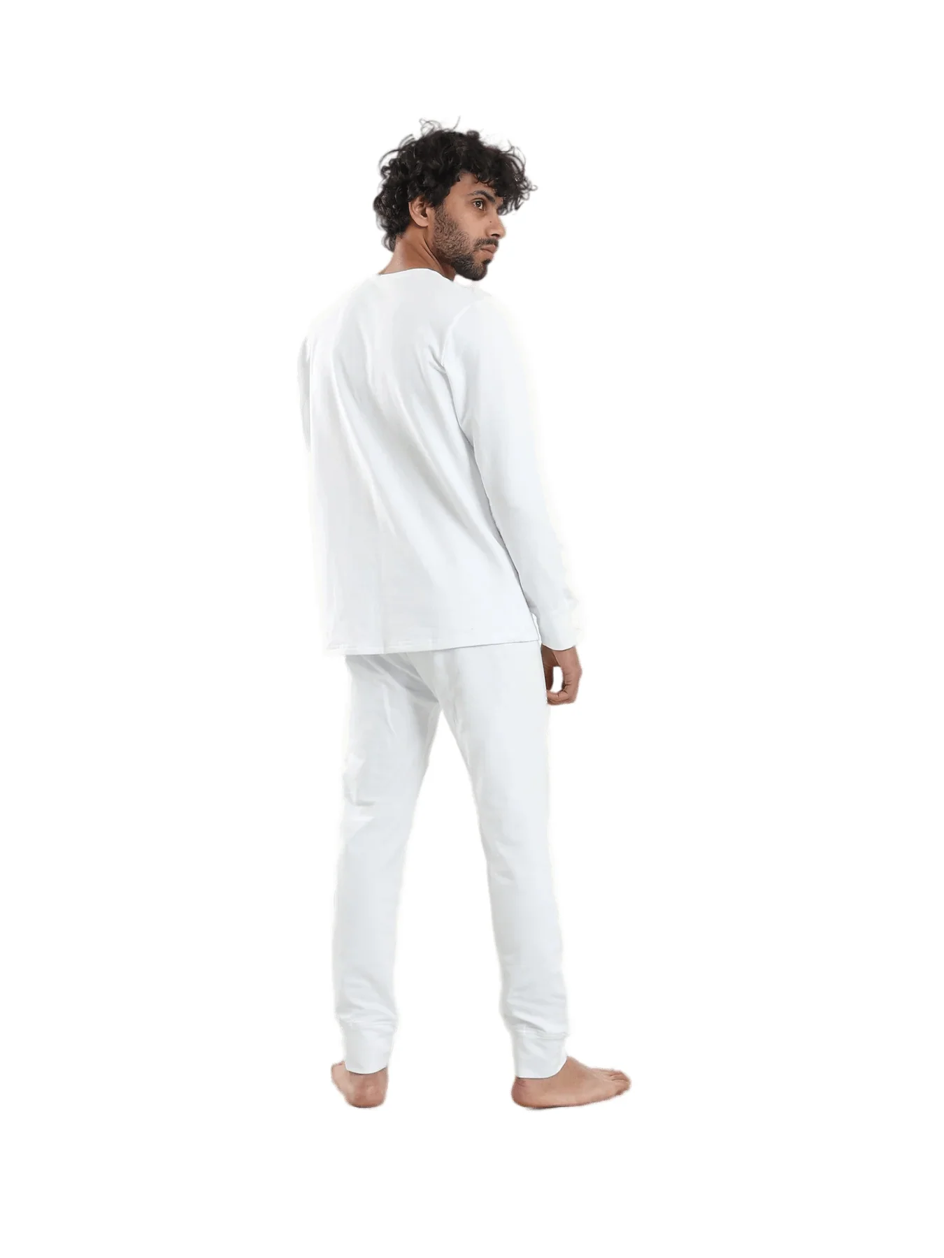 White Padded Thermal Set for Men - Red cotton - Image 3