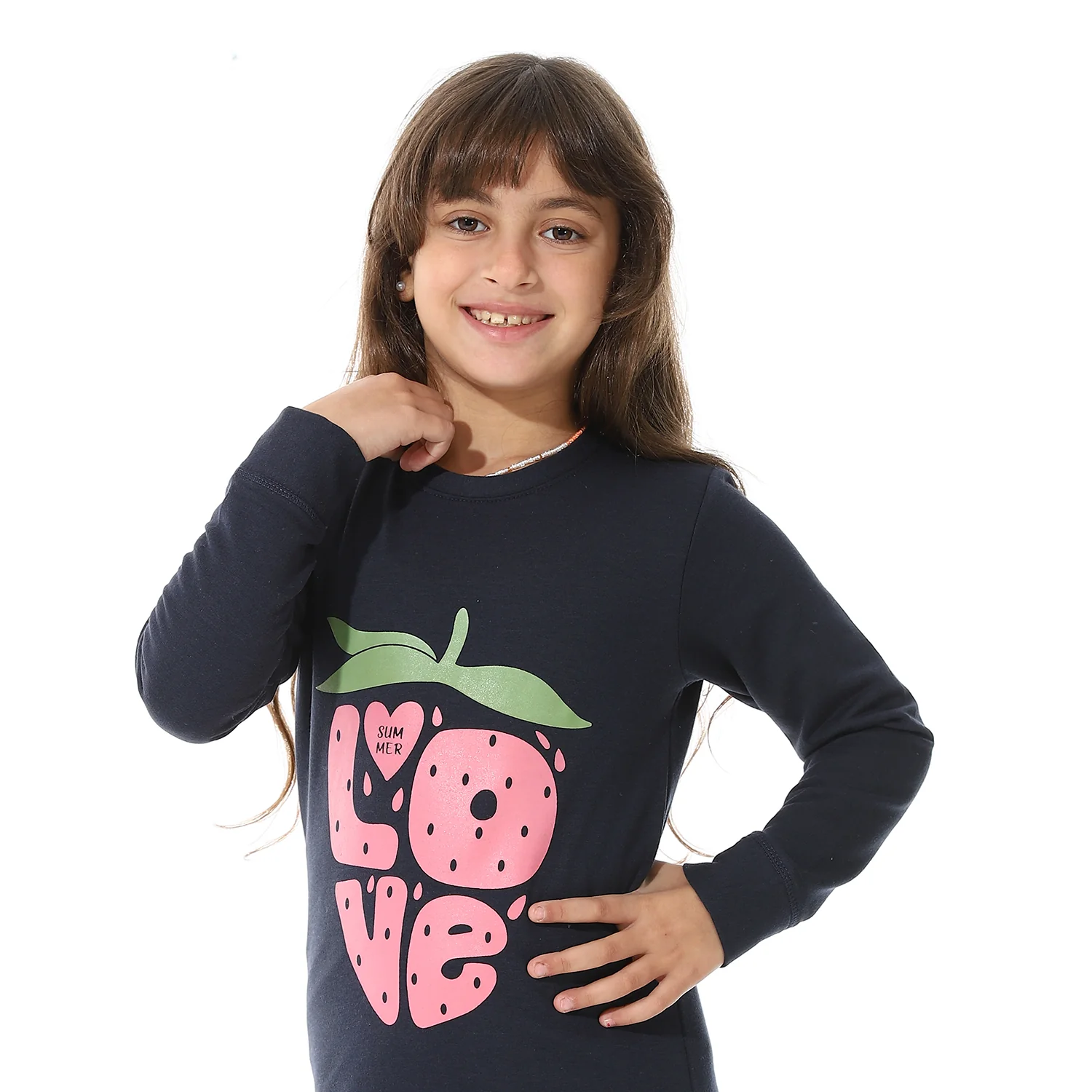 Girls Thermal Set - Navy - Image 3