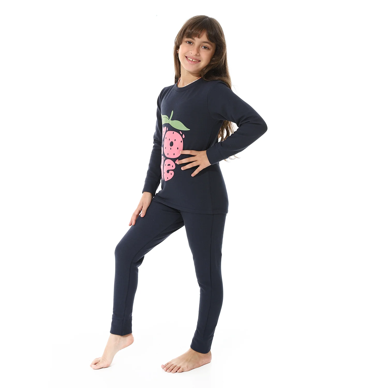 Girls Thermal Set - Navy - Image 4