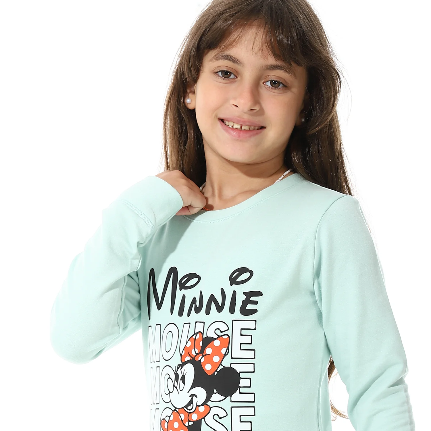 Girls Thermal Set With Printed - Light Green - Image 3