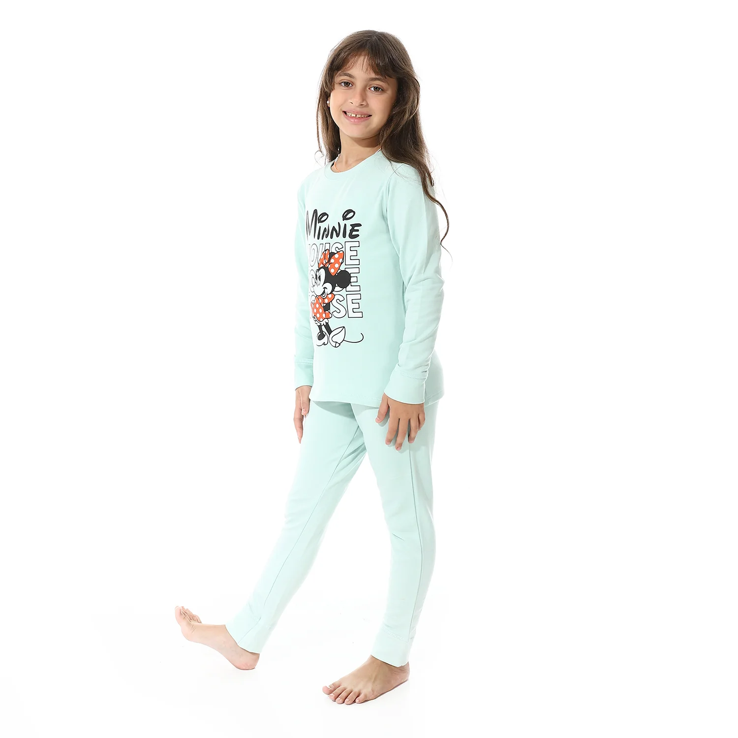 Girls Thermal Set With Printed - Light Green - Image 4