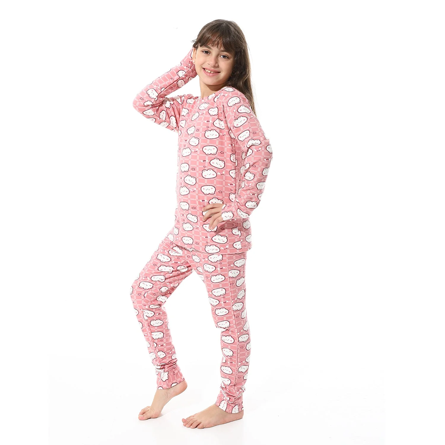 Girls Thermal Set With Printed - Rose - Image 12