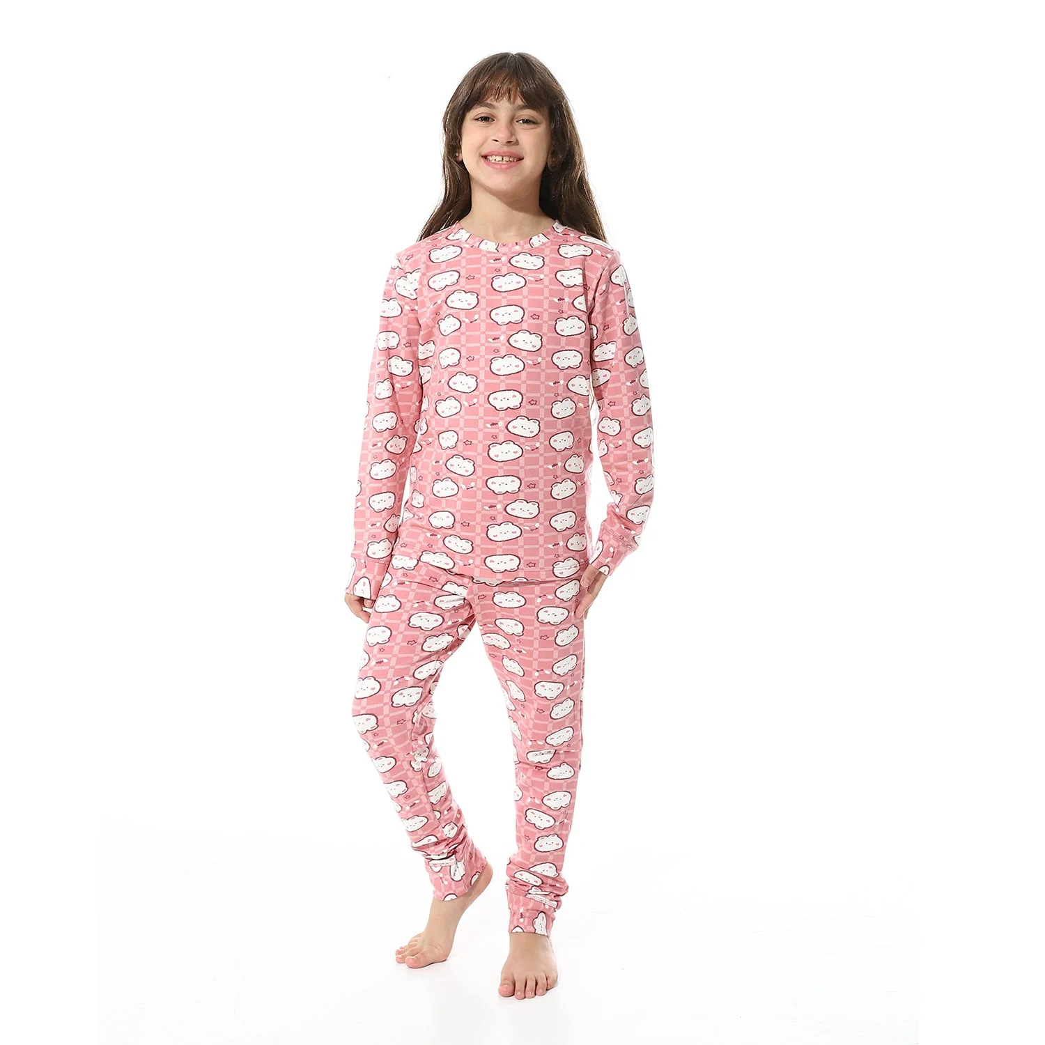 Girls Thermal Set With Printed - Rose - Image 9