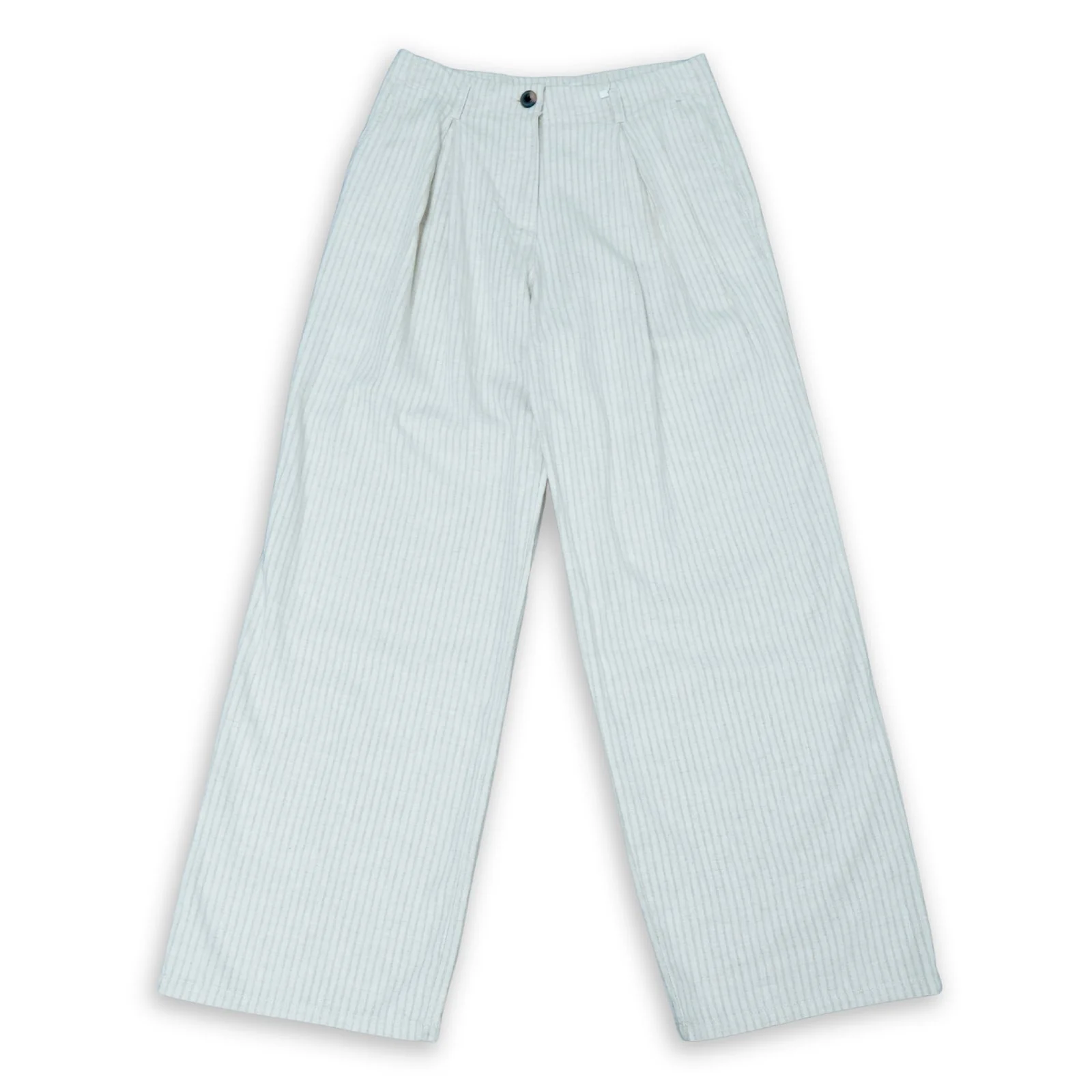 High-Waist Pleated Wide-Leg Trousers