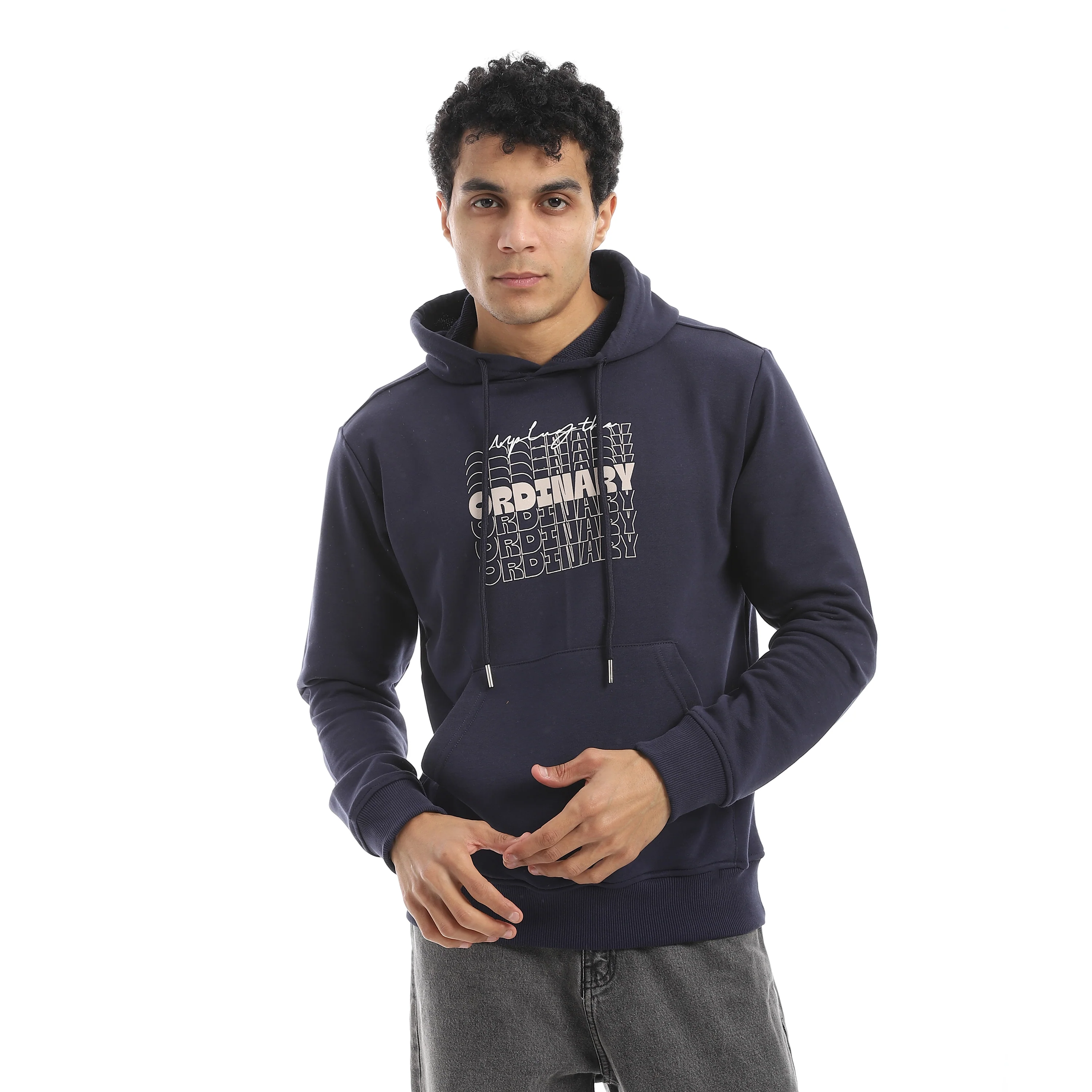Hoddie Printed Red Cotton