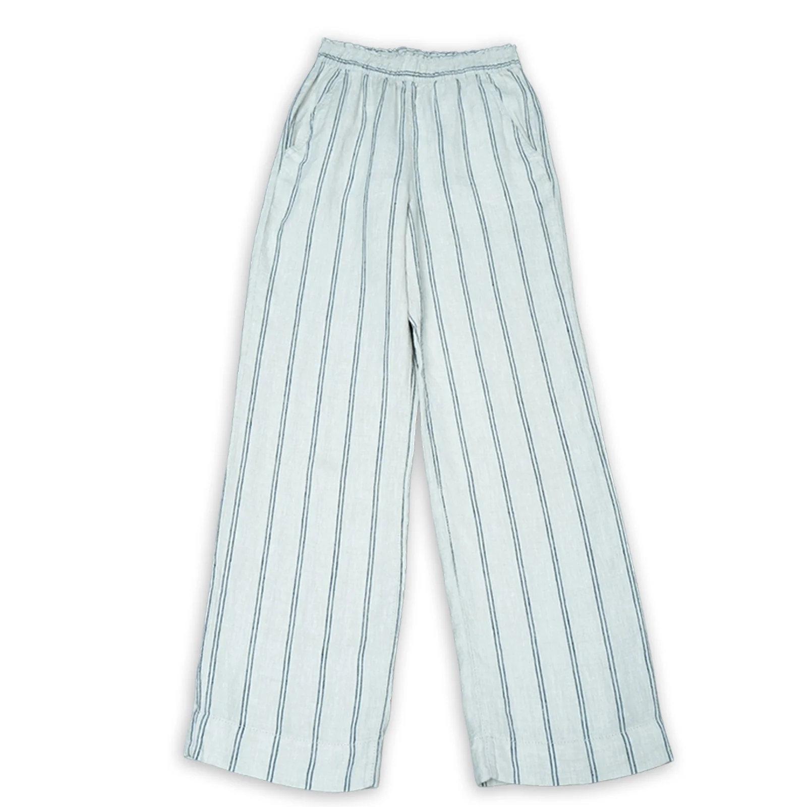 Linen Blend Wide-Leg Trousers - Image 3