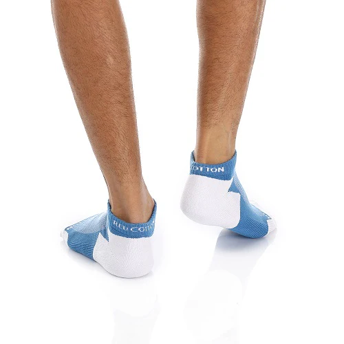 Men Plain Mid Calf Socket Socks - Blue - Image 2