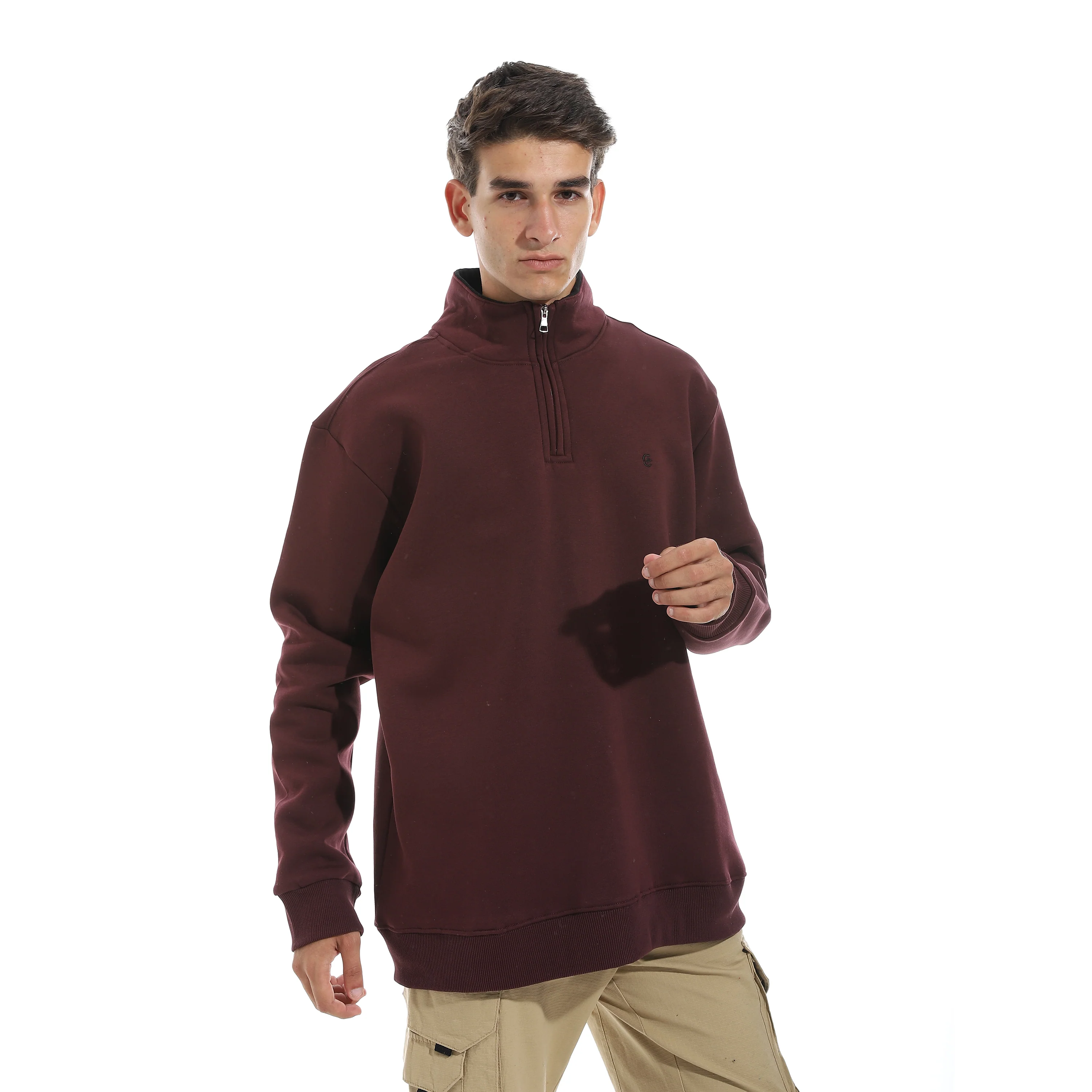 Men’s Half-Zip High-Neck Sweatshirt - Image 2