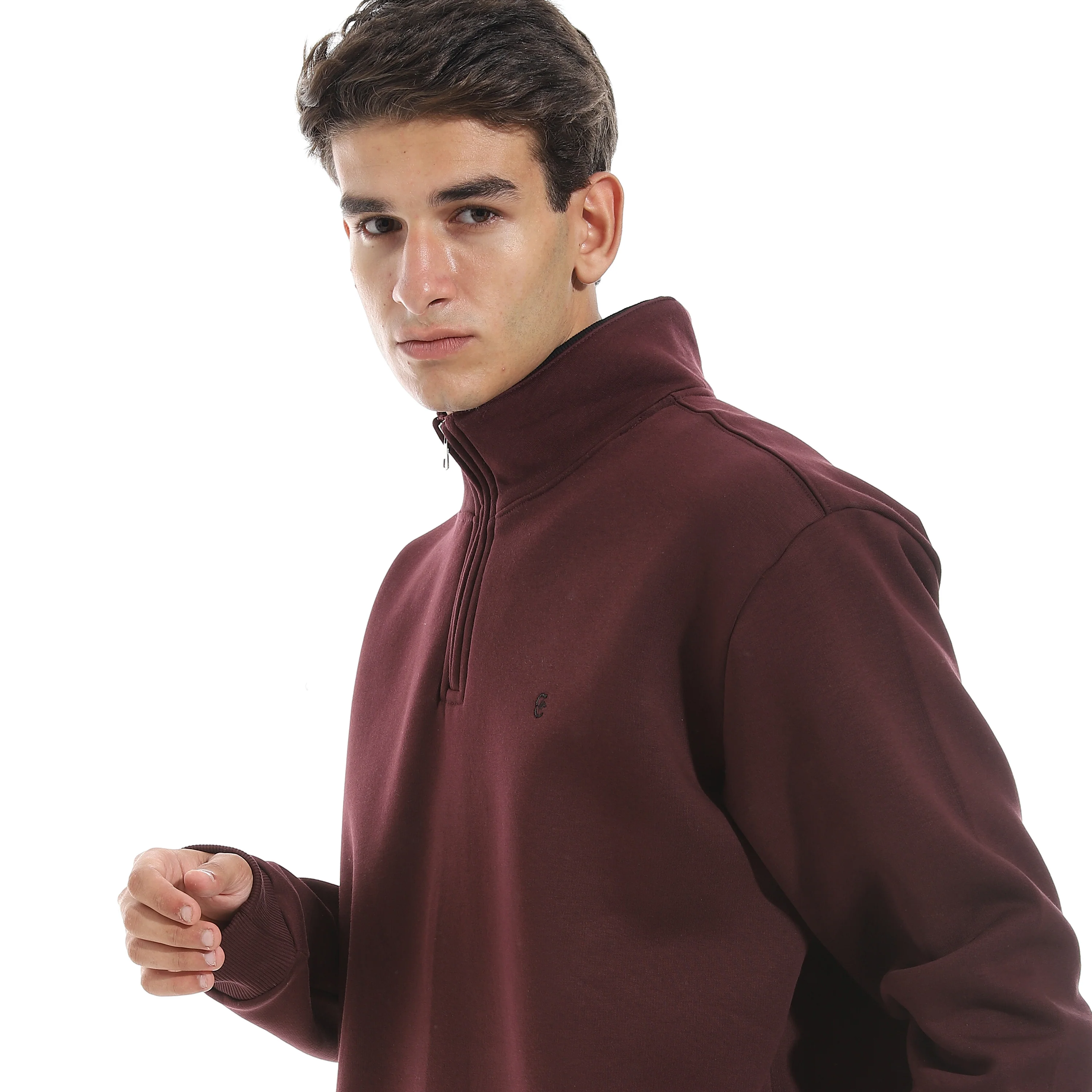 Men’s Half-Zip High-Neck Sweatshirt - Image 3