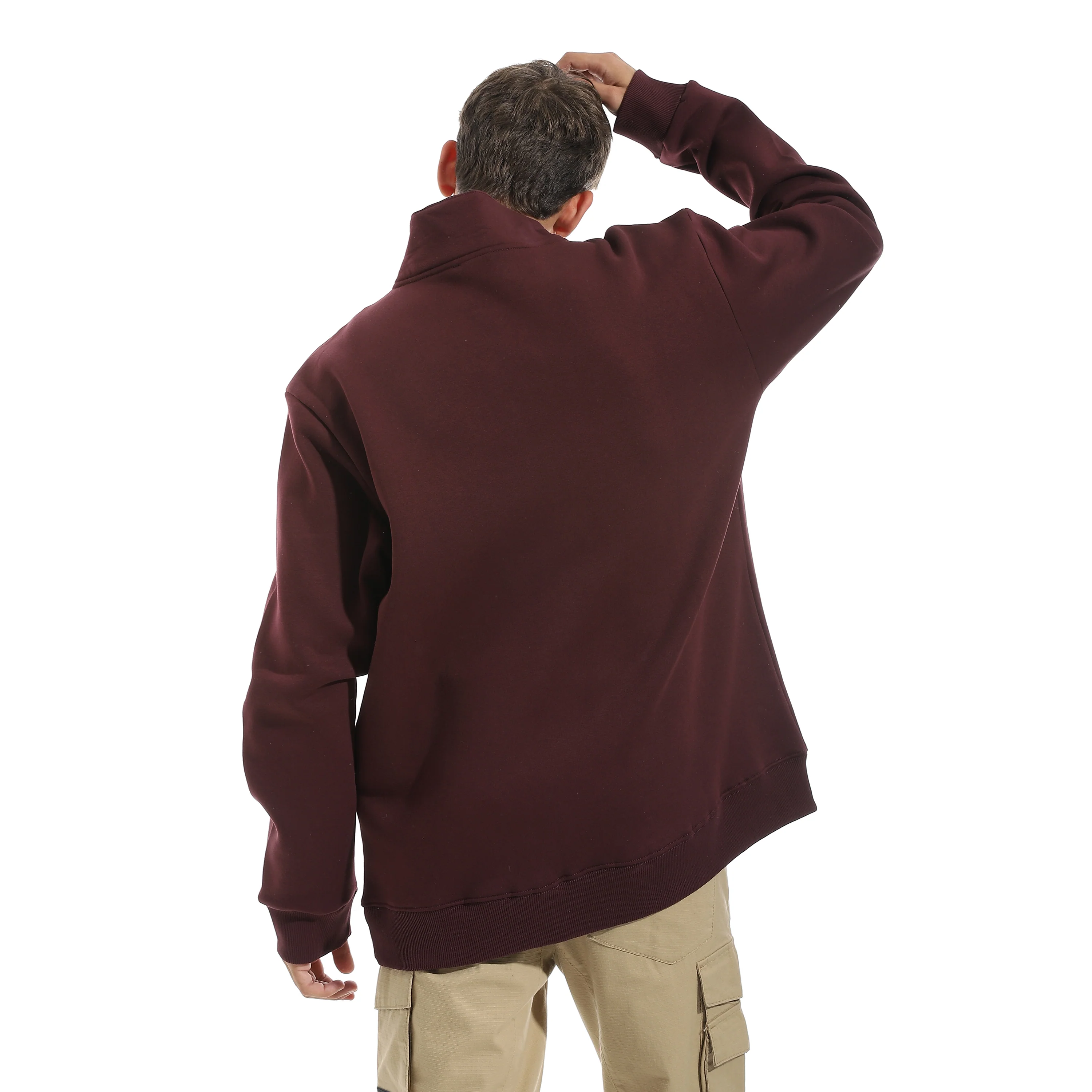 Men’s Half-Zip High-Neck Sweatshirt - Image 4