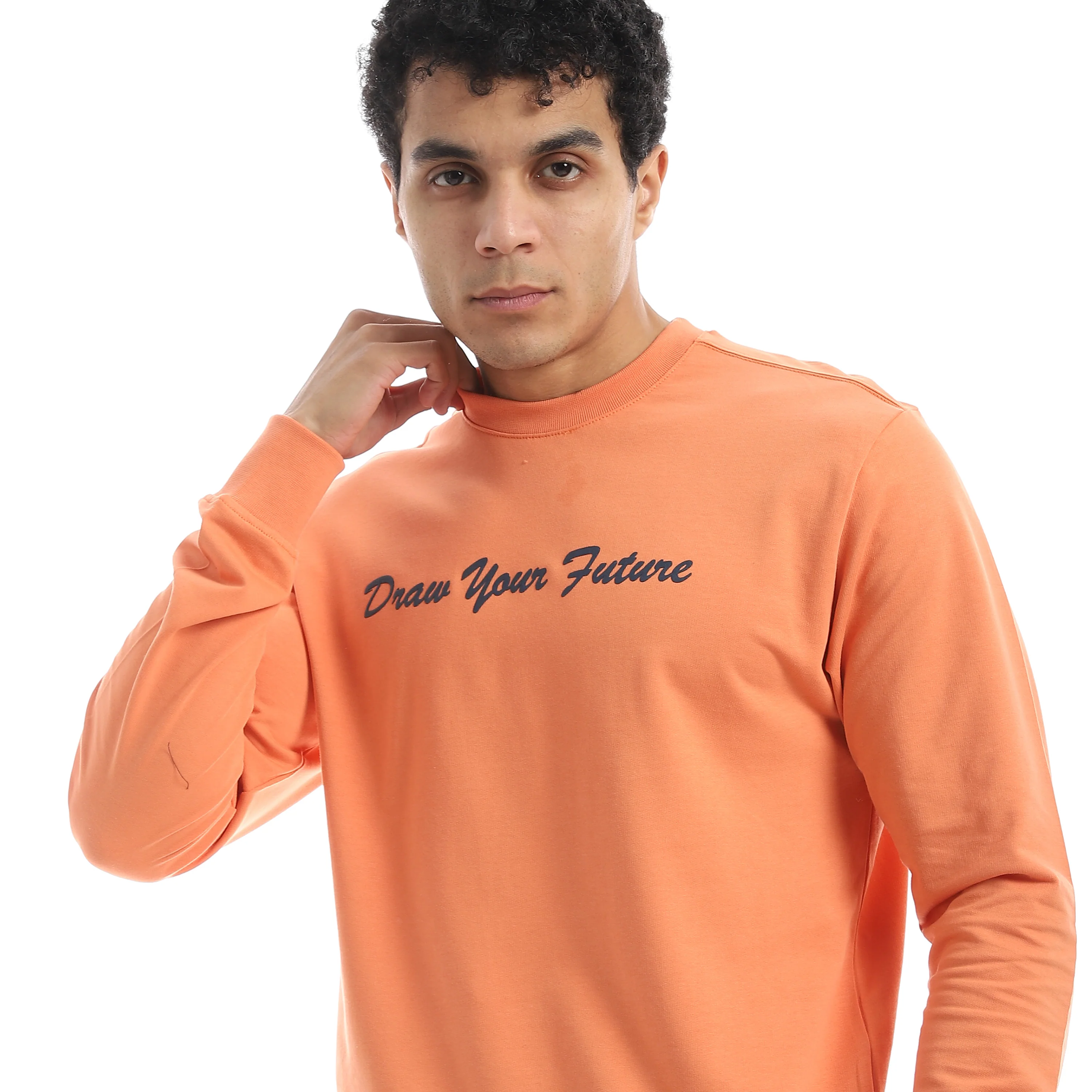 Men’s Homewear Pajama Set – Printed Long Sleeve - Red cotton - Image 3