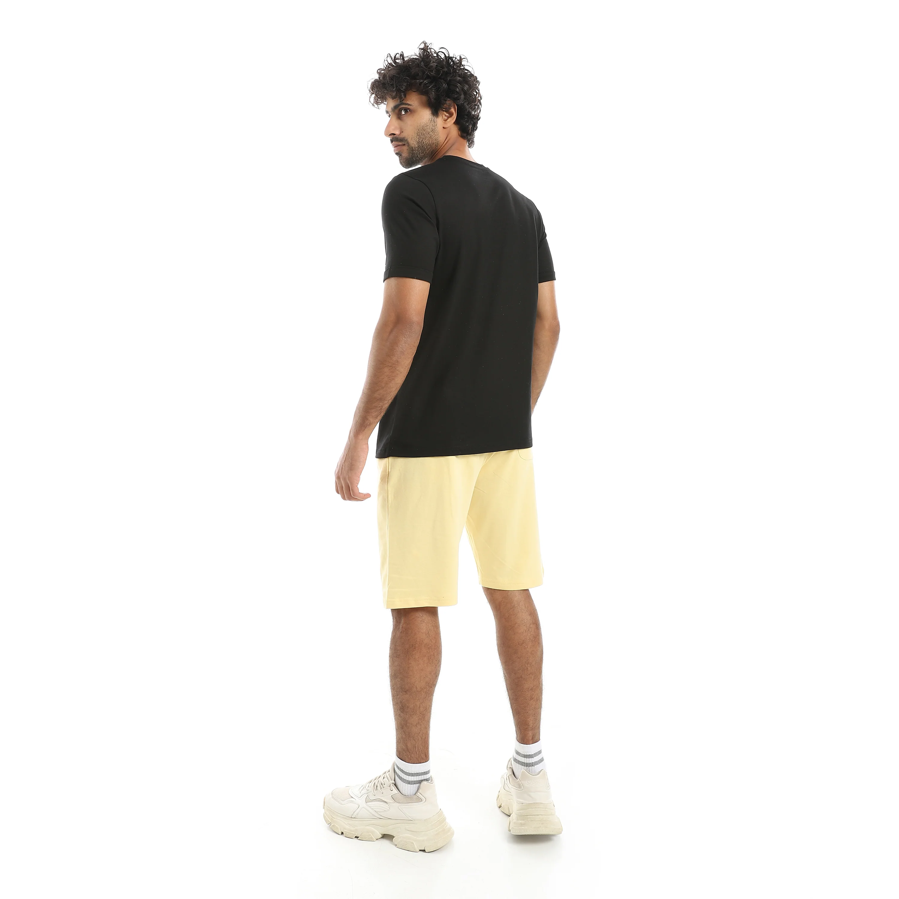 Men’s Pajama Set – Tropical Tee & Cotton Shorts - Image 3