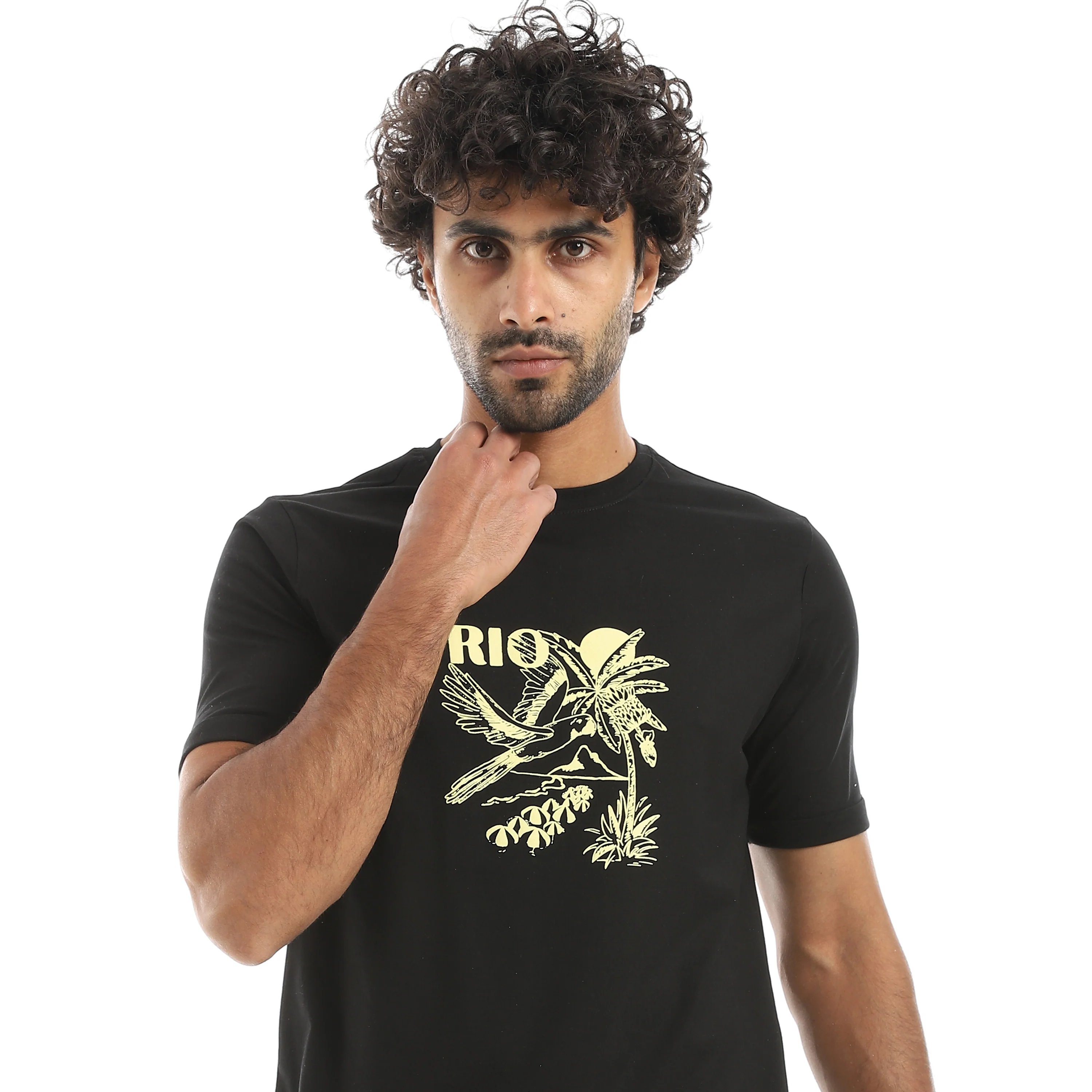 Men’s Pajama Set – Tropical Tee & Cotton Shorts - Image 4