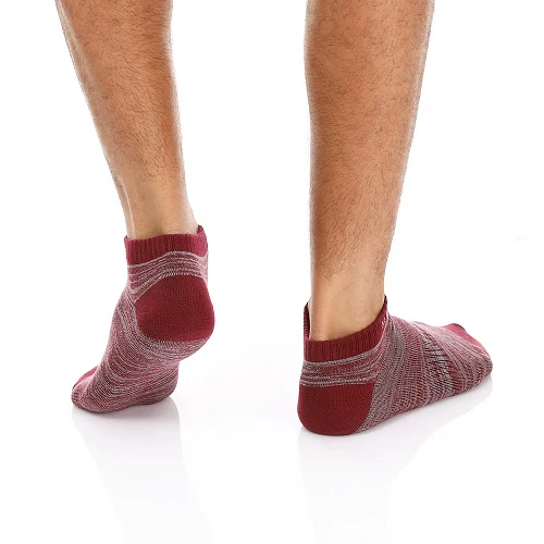 Men's Ankle Socks - Low - Cut, Sporty - Dark Red - Image 3
