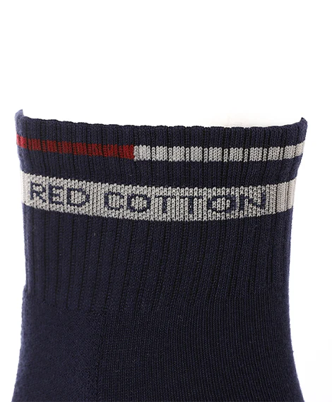 Men's Comfortable Mid Calf Socks - Navy - Image 2