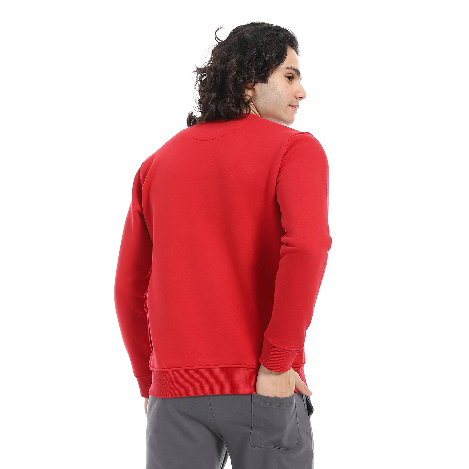 Mens Crewneck Sweatshirt - Style & Comfort Combined - Red - Image 10