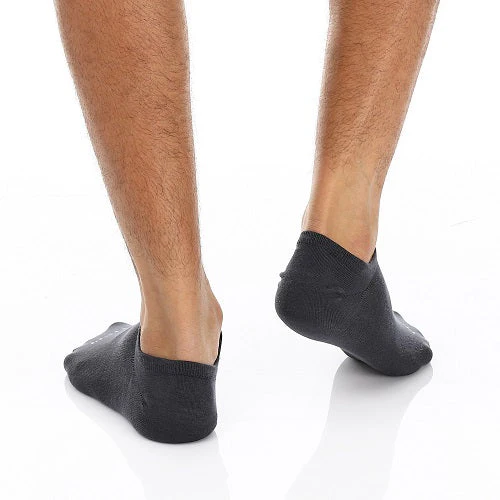 Men's No Show Socks - Grey - Image 3