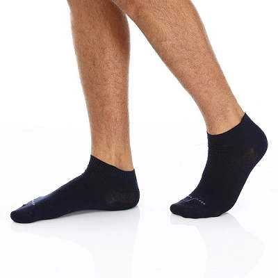 Men's No Show Socks - Navy - Image 2