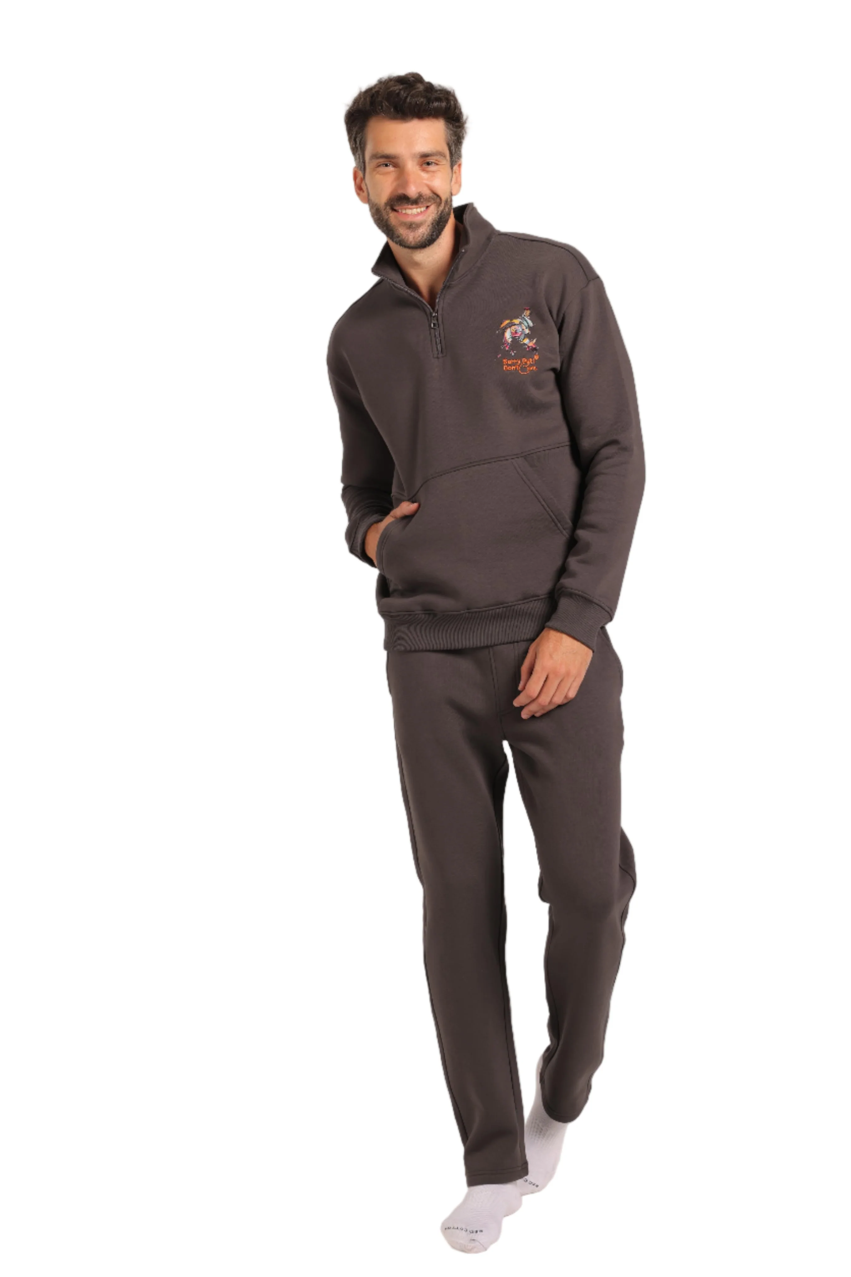 Men's  Pajama Set Red Cotton - Image 2