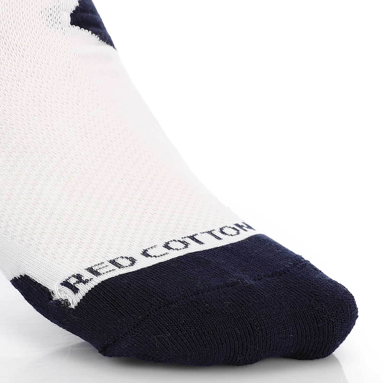 Men's White & Navy Ankle Socks - Image 2