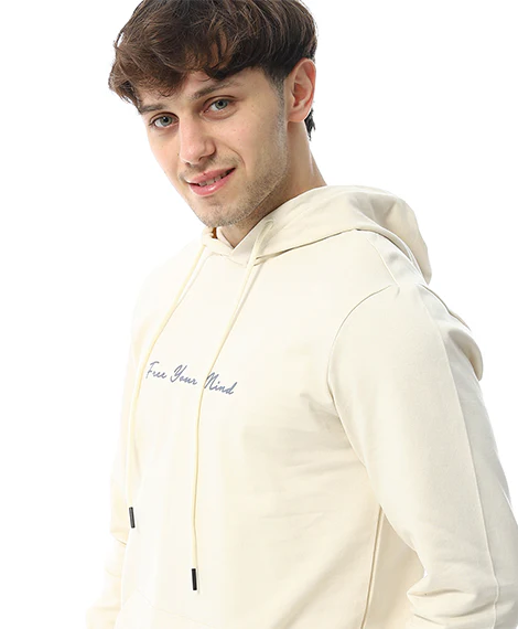 Mens Winter Hoodie Pajamas - Off-White - Image 5