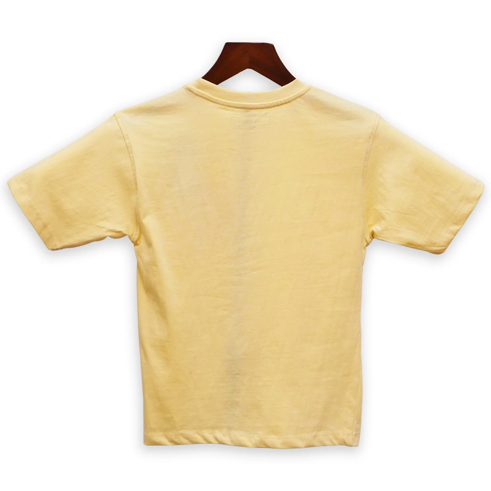 Pale Yellow Graphic Patch T-Shirt - Image 3