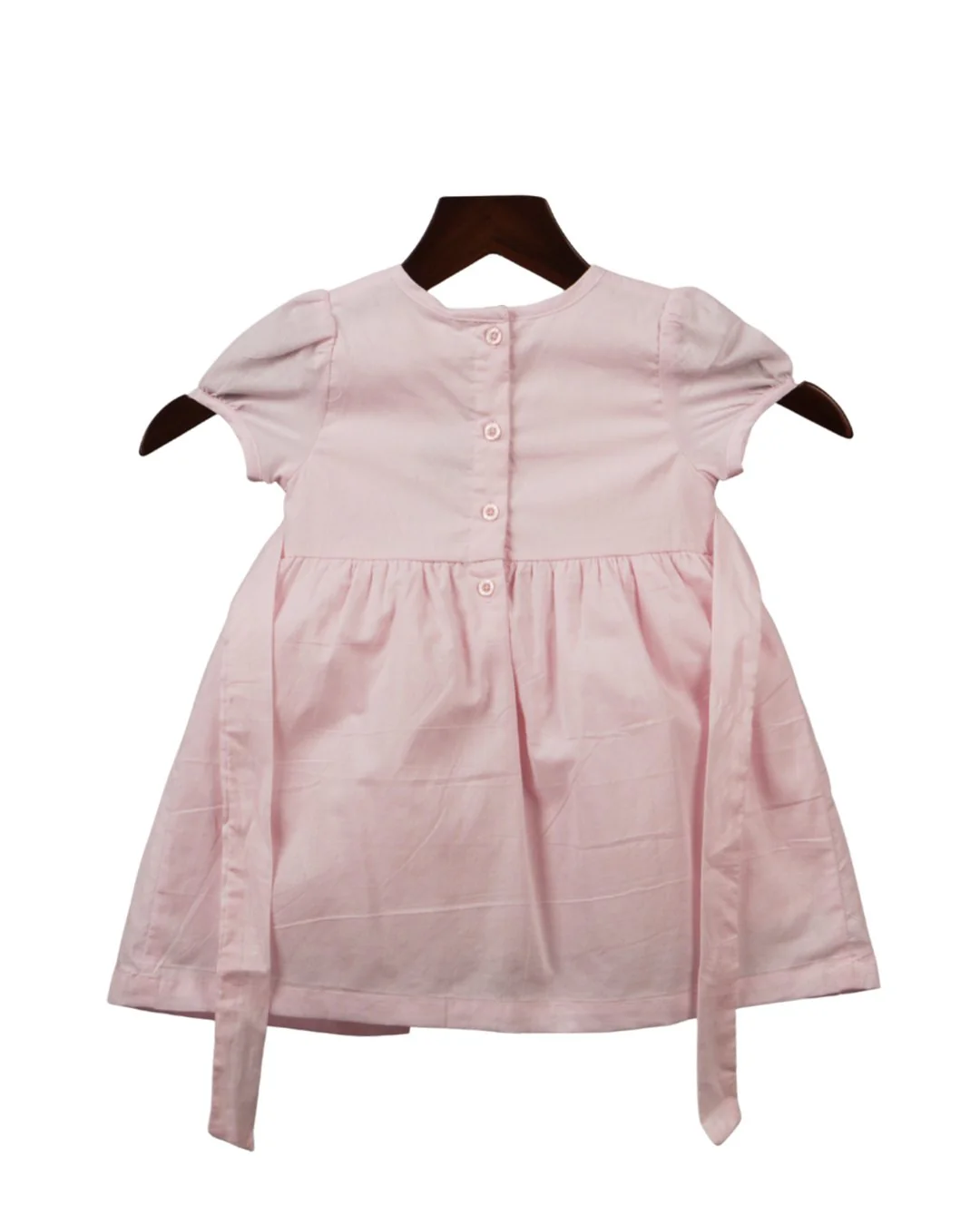 Pink Smocked Baby Dress - Image 3