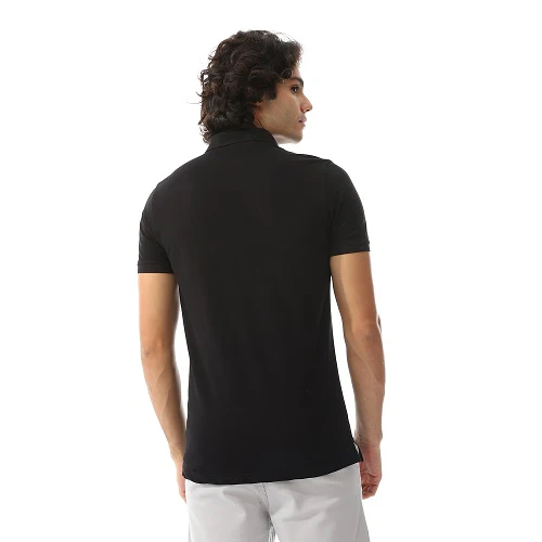 Polo T-Shirt For Men - Comfortable & Basic - Black - Image 2