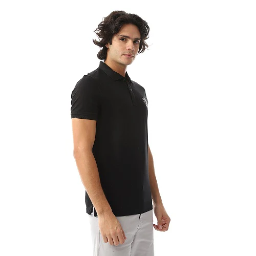 Polo T-Shirt For Men - Comfortable & Basic - Black - Image 4