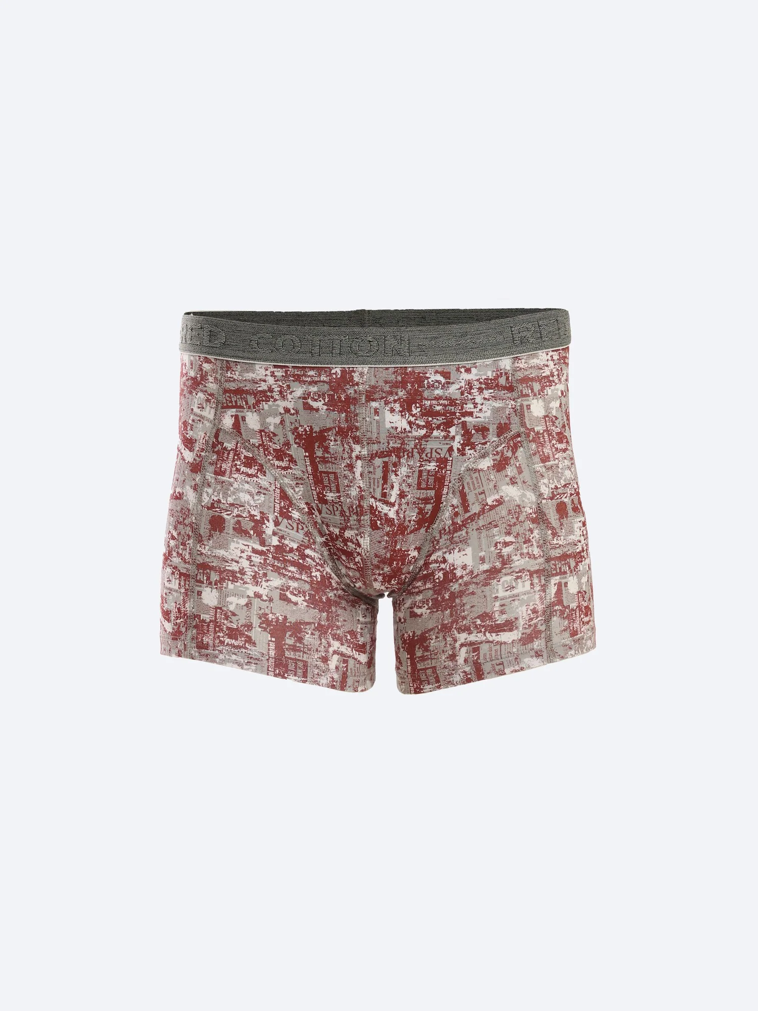 Red cotton Printed Boxer For Men - Dark Red