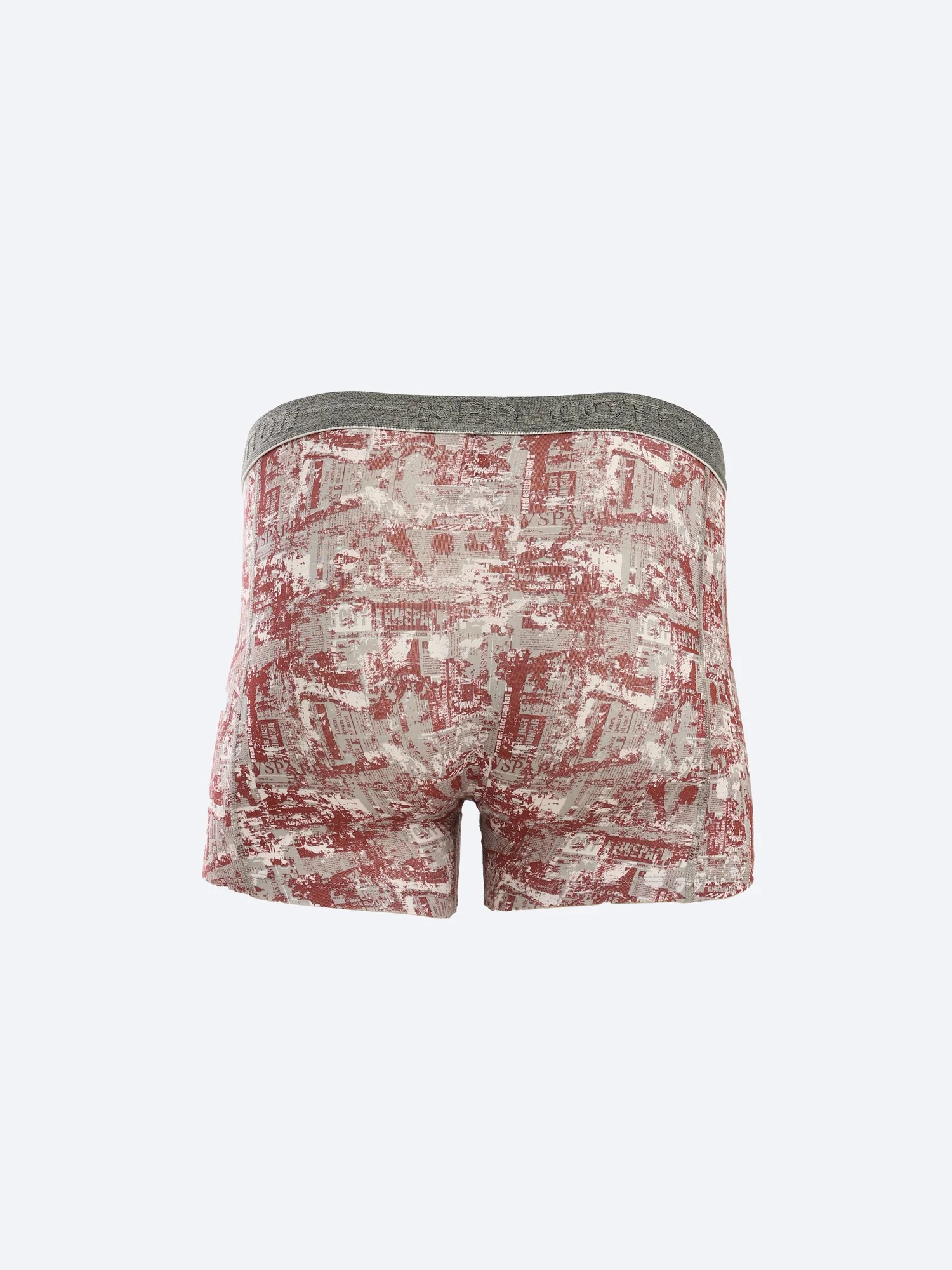 Red cotton Printed Boxer For Men - Dark Red - Image 2
