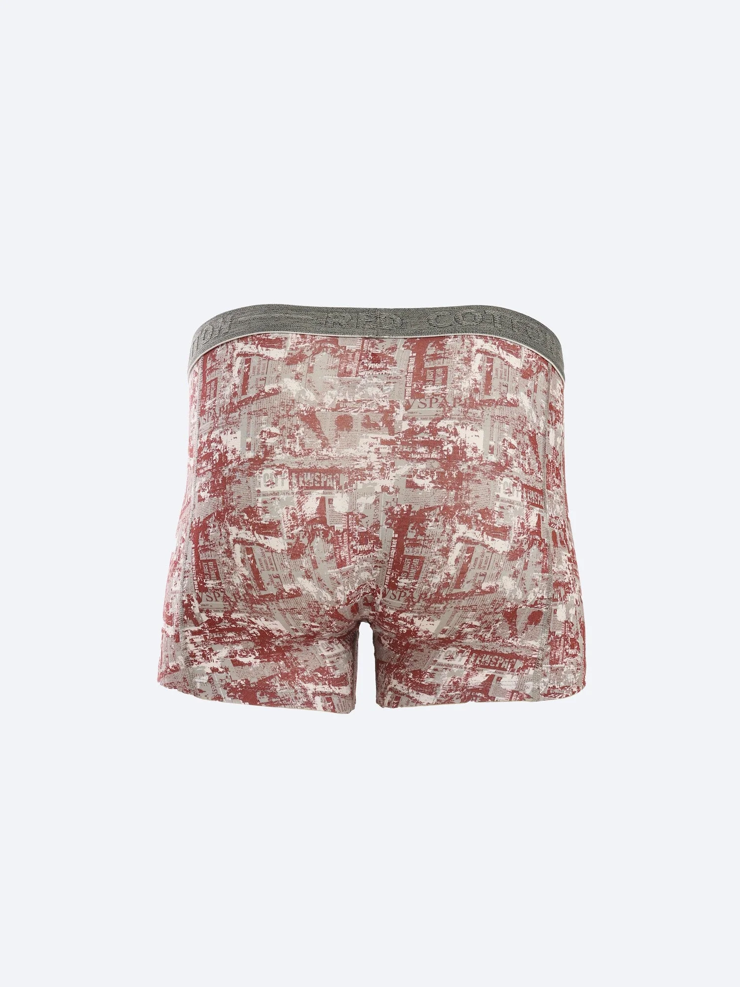 Red cotton Printed Boxer For Men - Dark Red - Image 6
