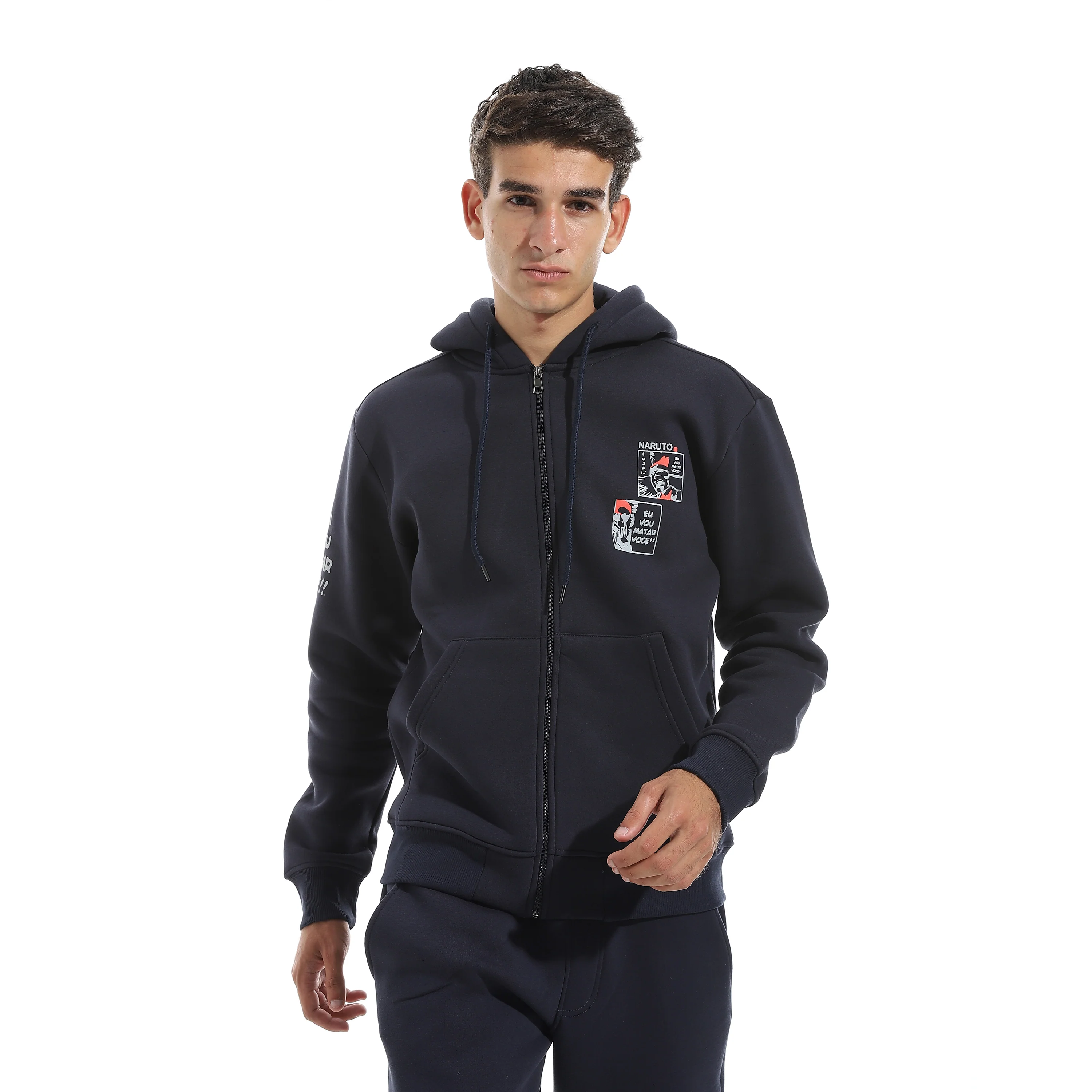 Printed Hoodie Red Cotoon