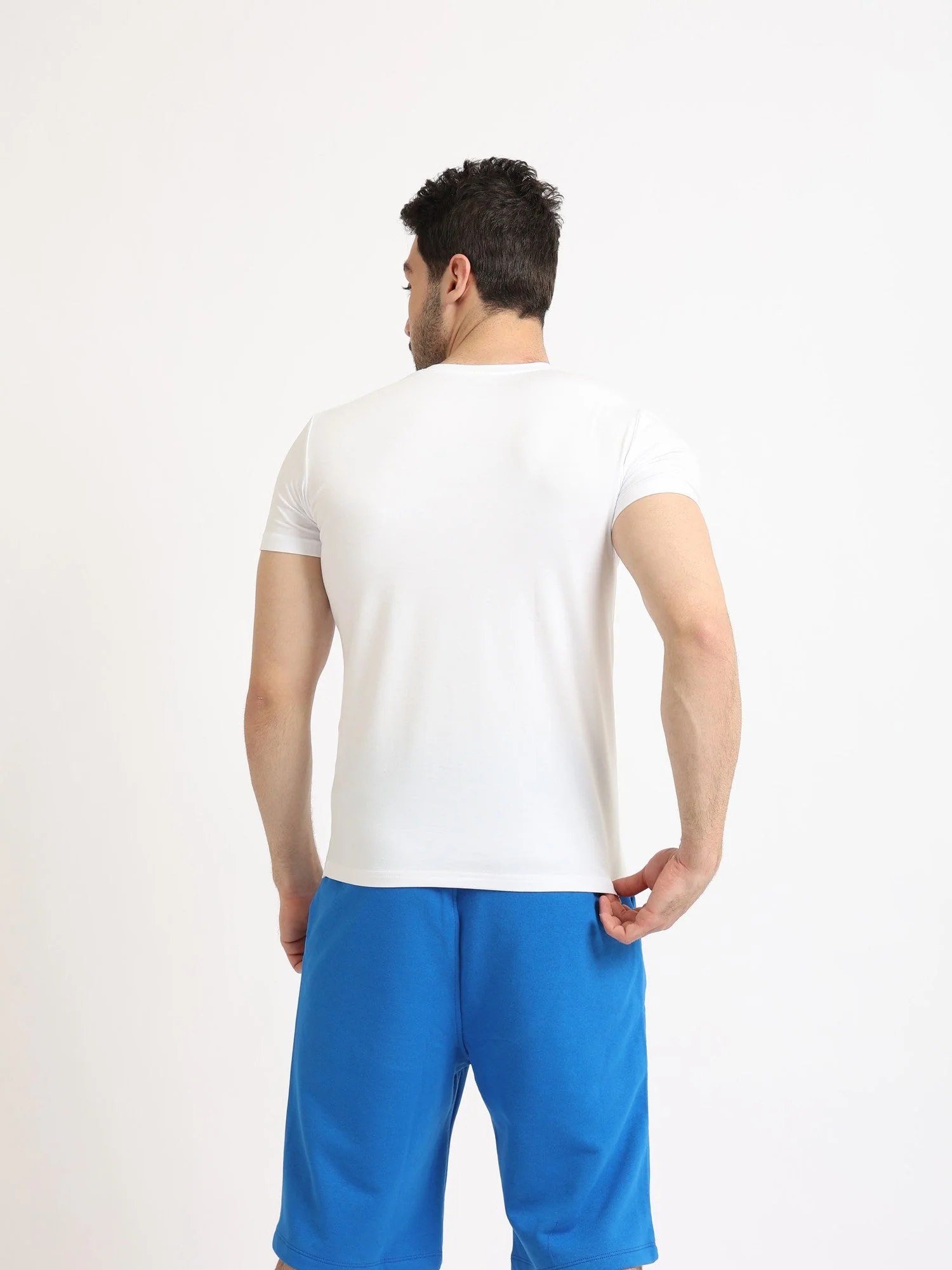 Undershirt For Men Short Sleeves Requral Fit  - Red cotton - Image 3