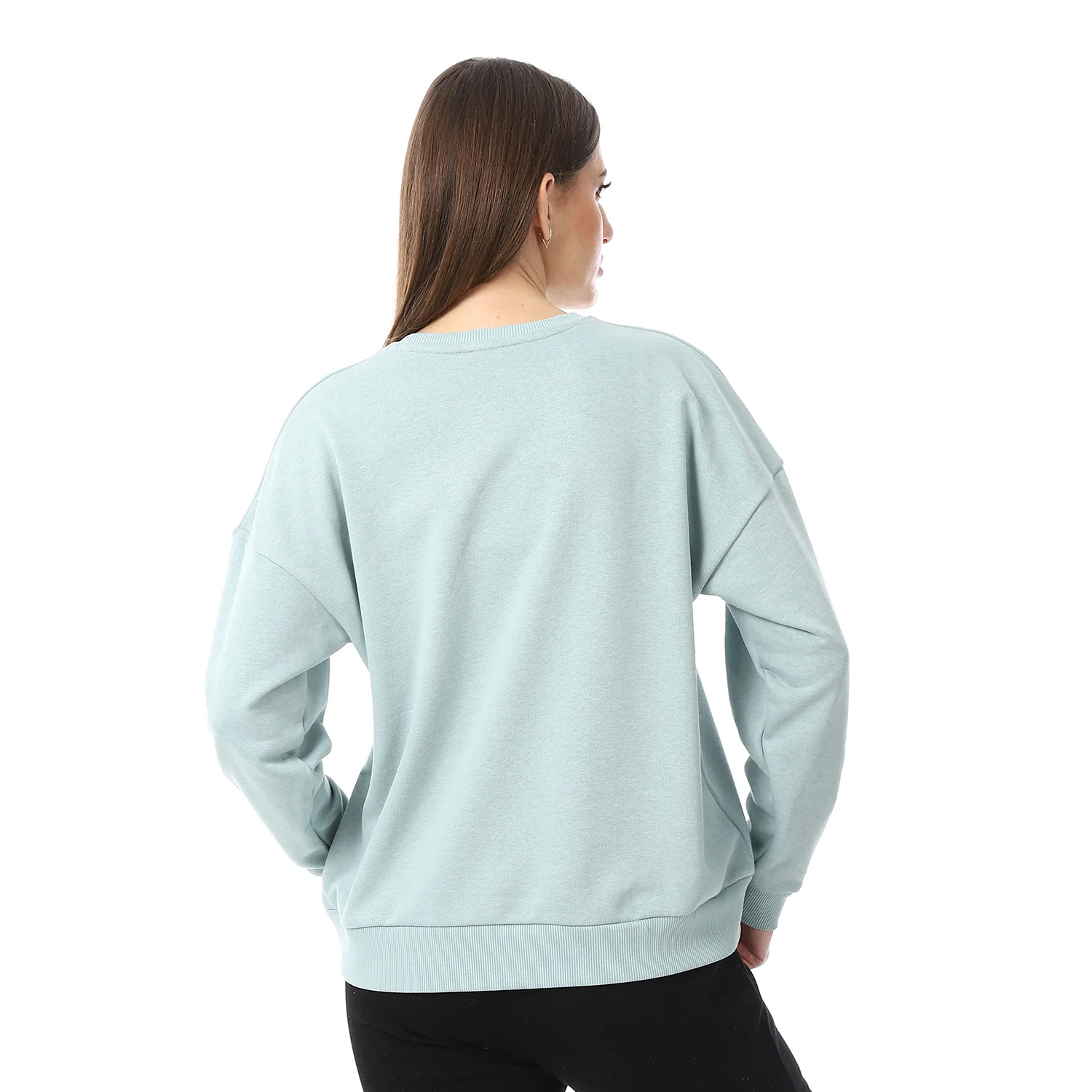 Red Cotton Sweatshirt With Printed- Mint - Image 2