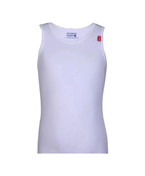 Sleeveless Child Cotton Stretch White