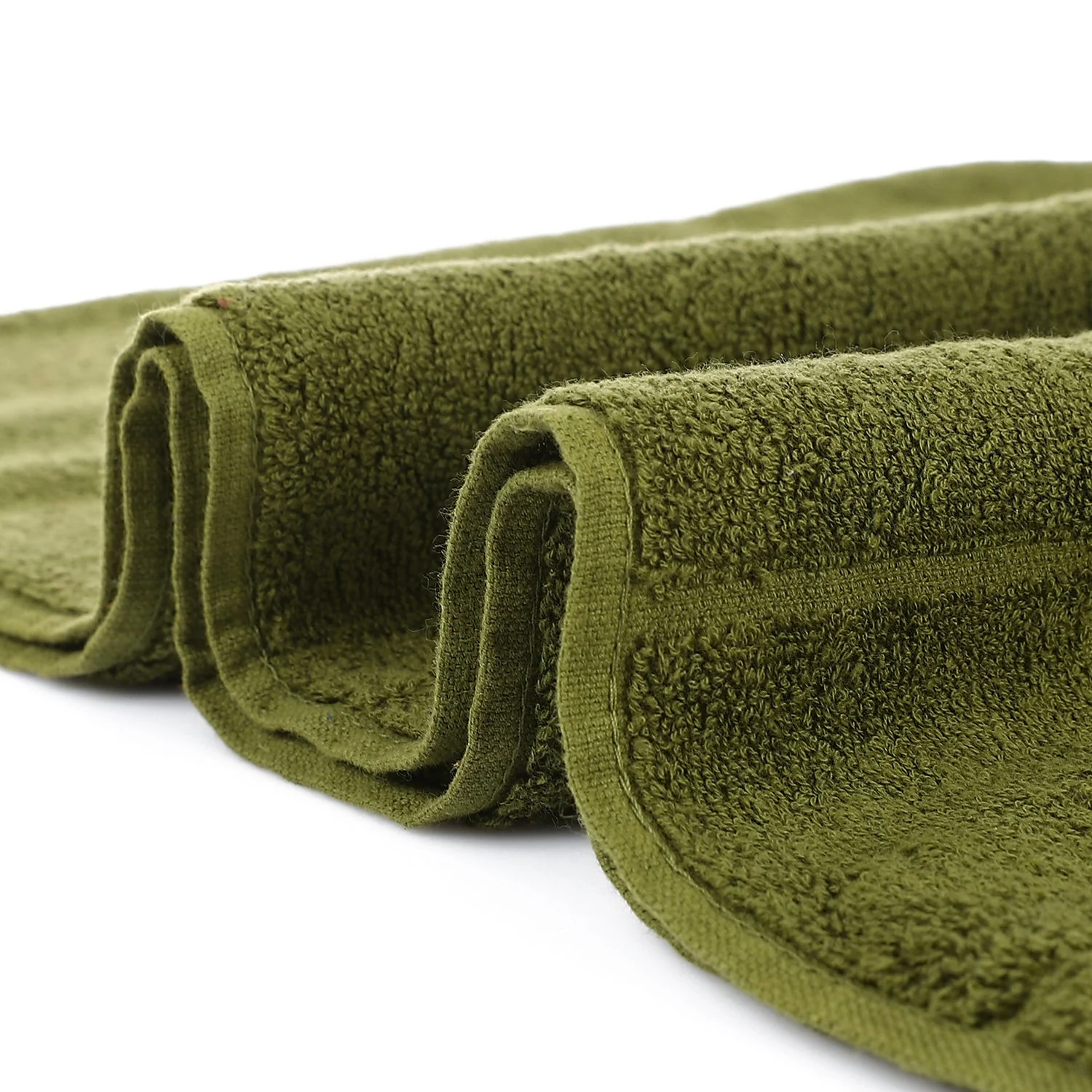 Soft Bashkir Cotton Towel Dark Green Size In 90*180 Cm - Image 8