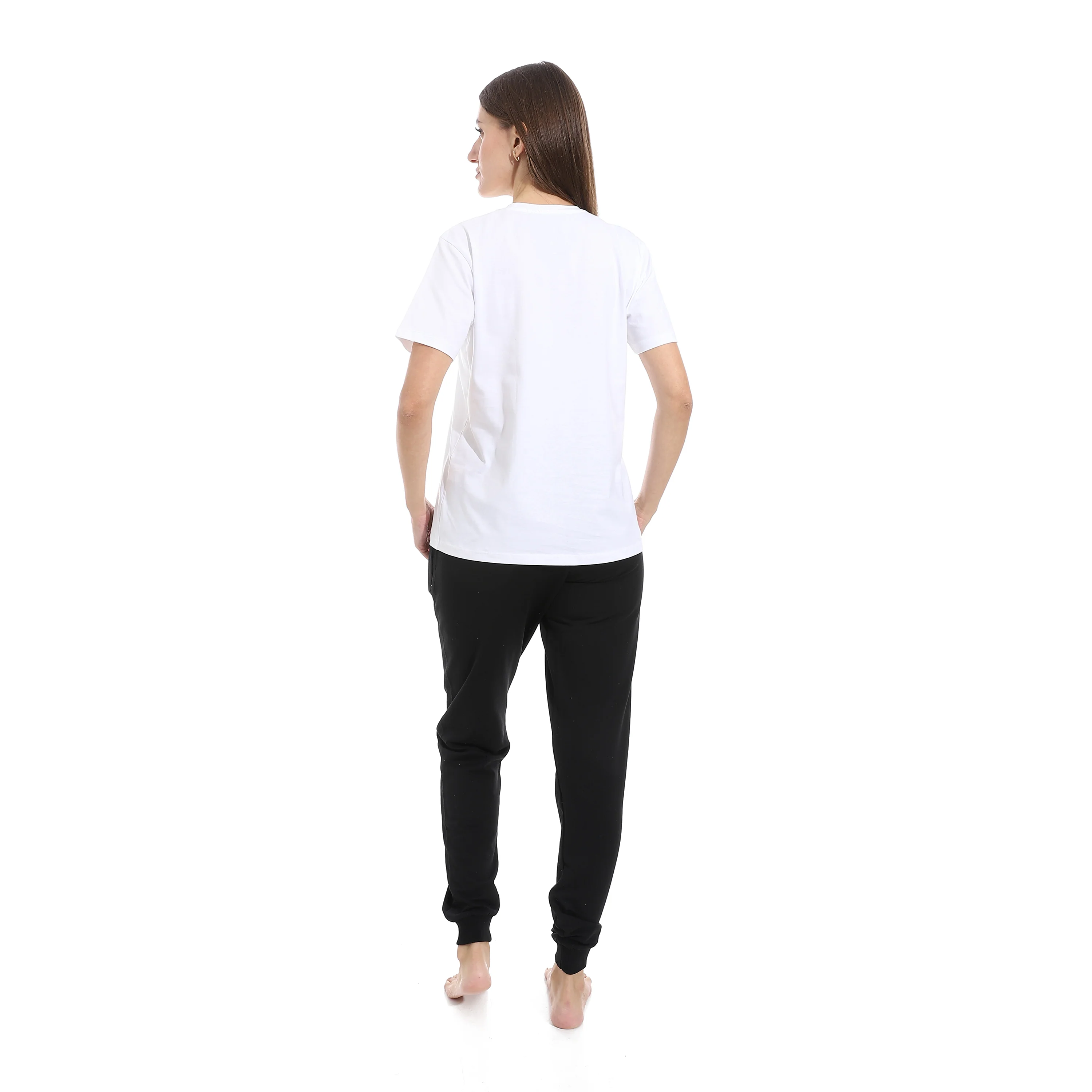 Soft Cotton Women's Activewear Set - Off White - Image 3