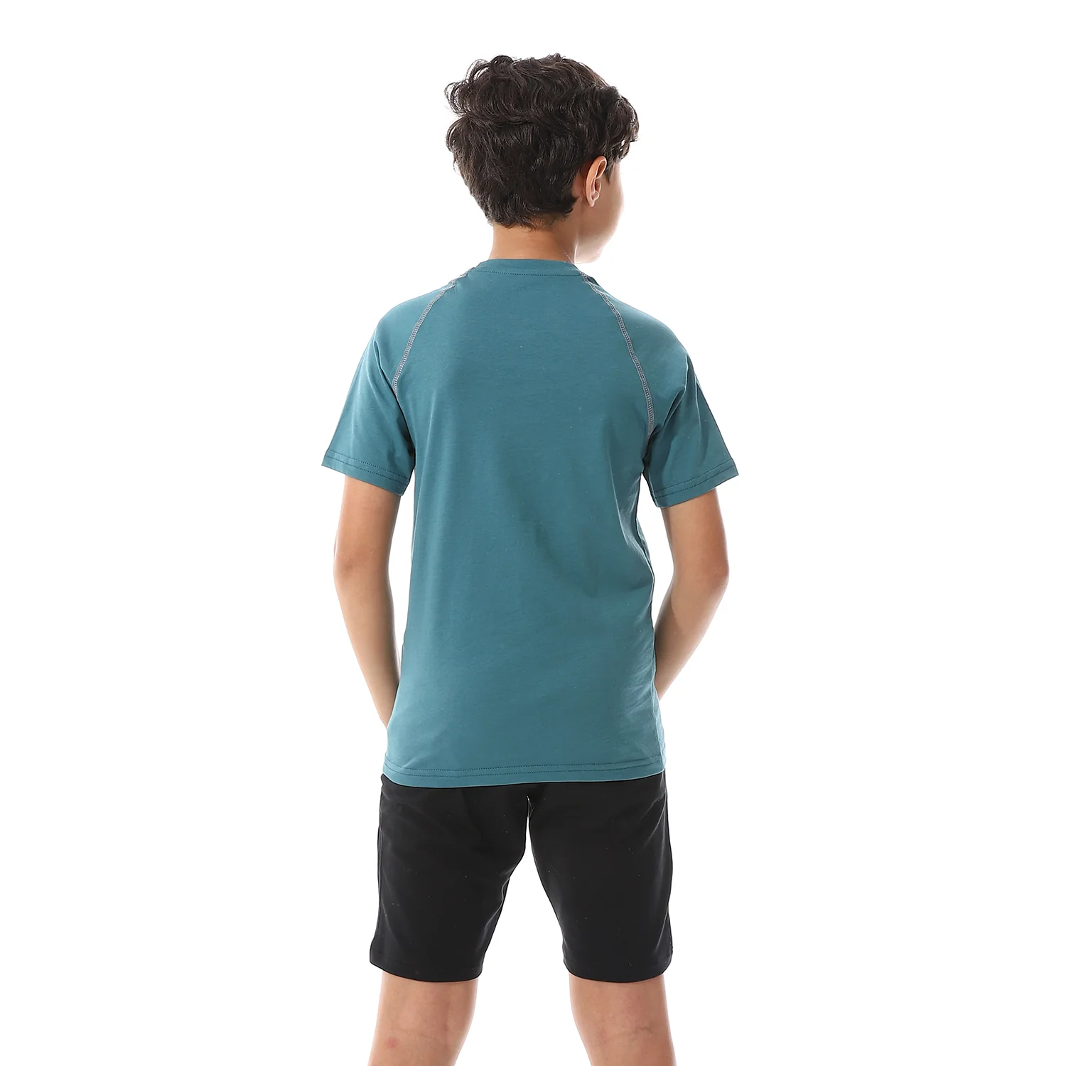 Summer Pajamas For Boys Shorts And Half Sleeves - Ganzari & Black - Image 3