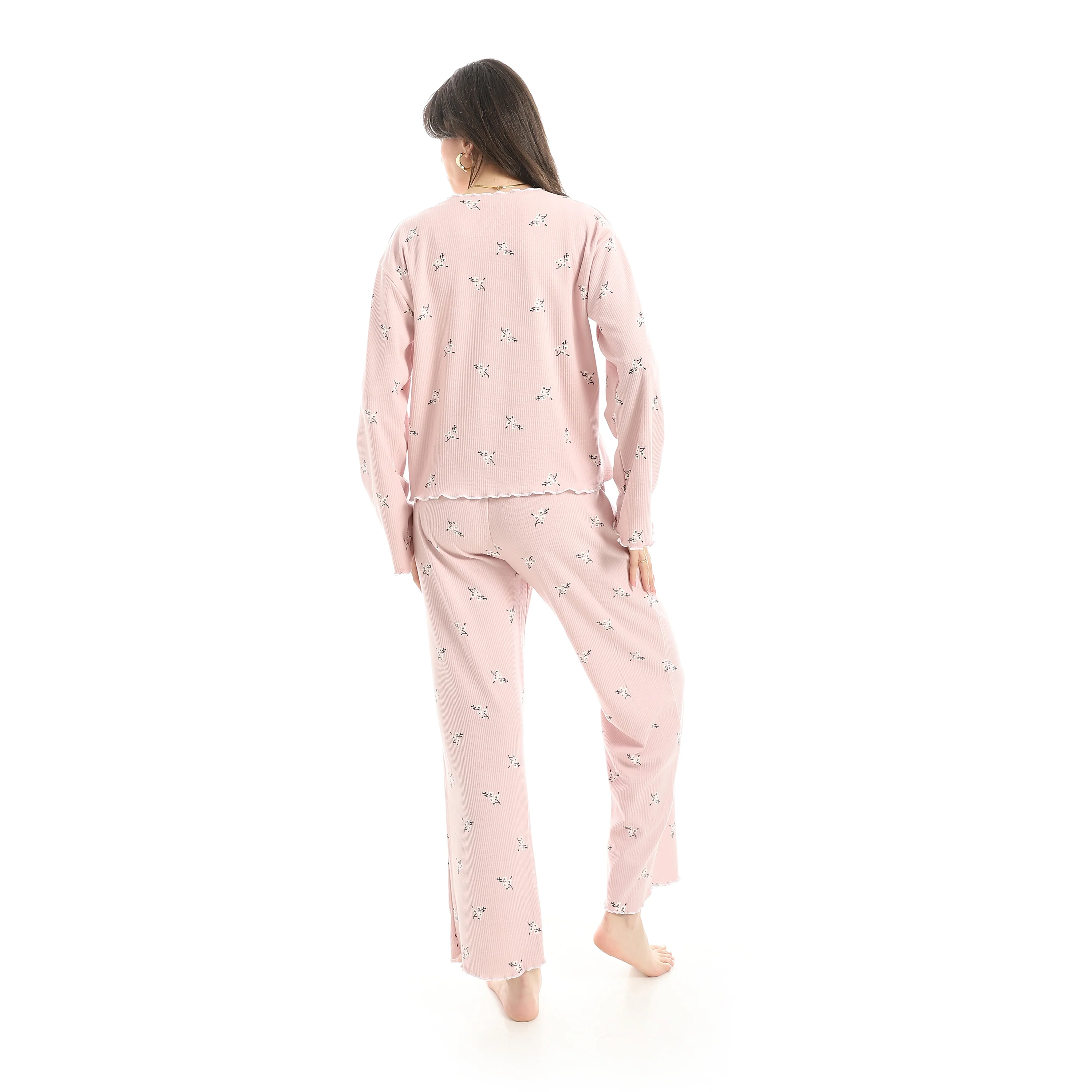 Woman Pajama Red Cotton - Image 3