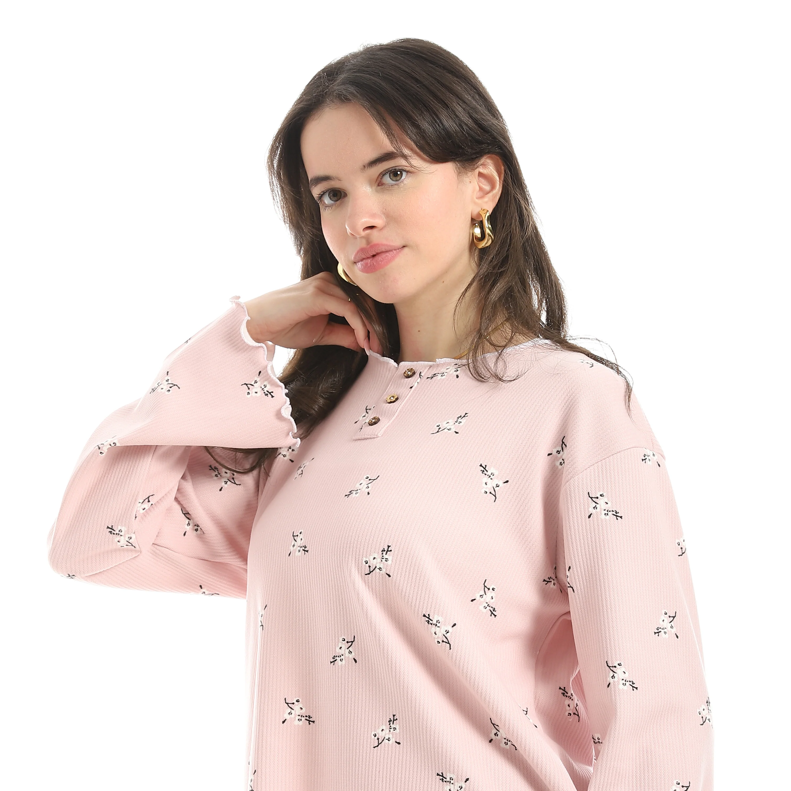 Woman Pajama Red Cotton - Image 4
